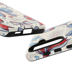 Patriotic Coquette Bows Phone Case – Americana Ribbon & Fireworks Design Printify