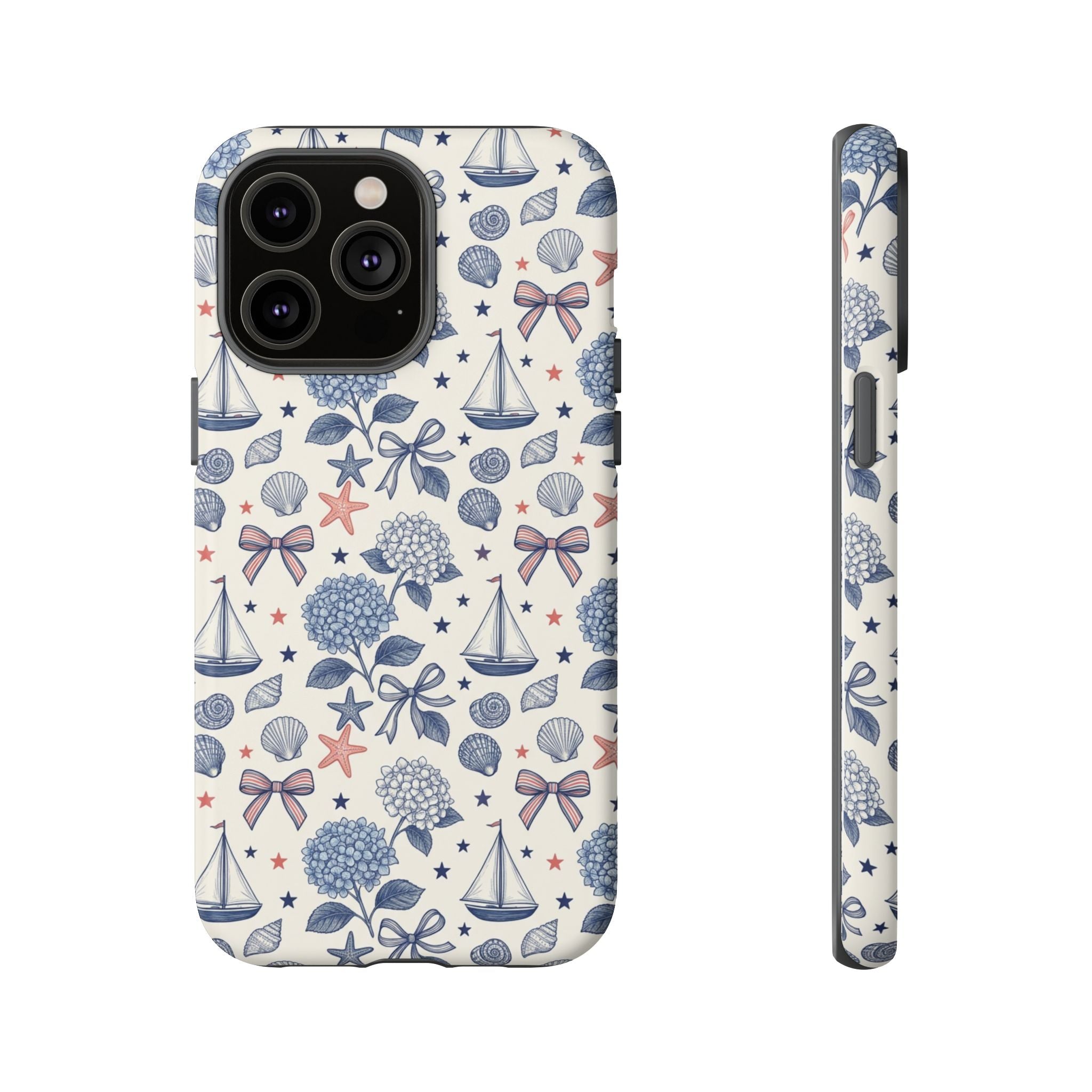 Coastal Americana Hydrangea Phone Case Printify
