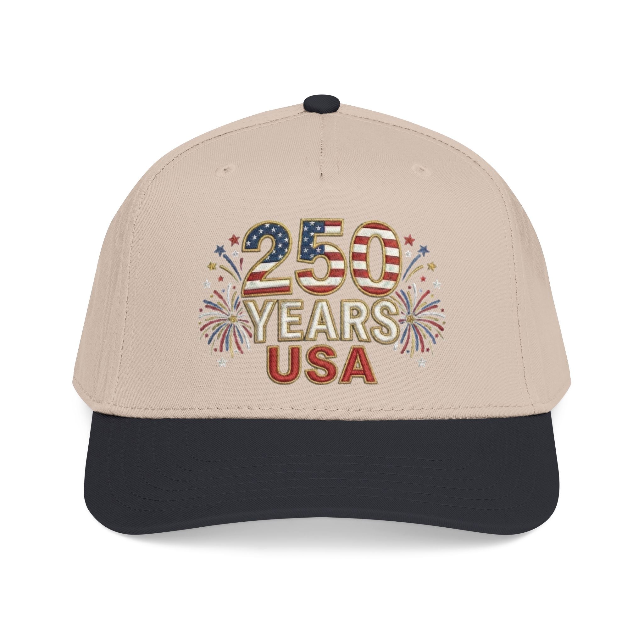 "250 YEARS" Patriotic Baseball Cap – America 250 Snapback Hat (Light Colors)
