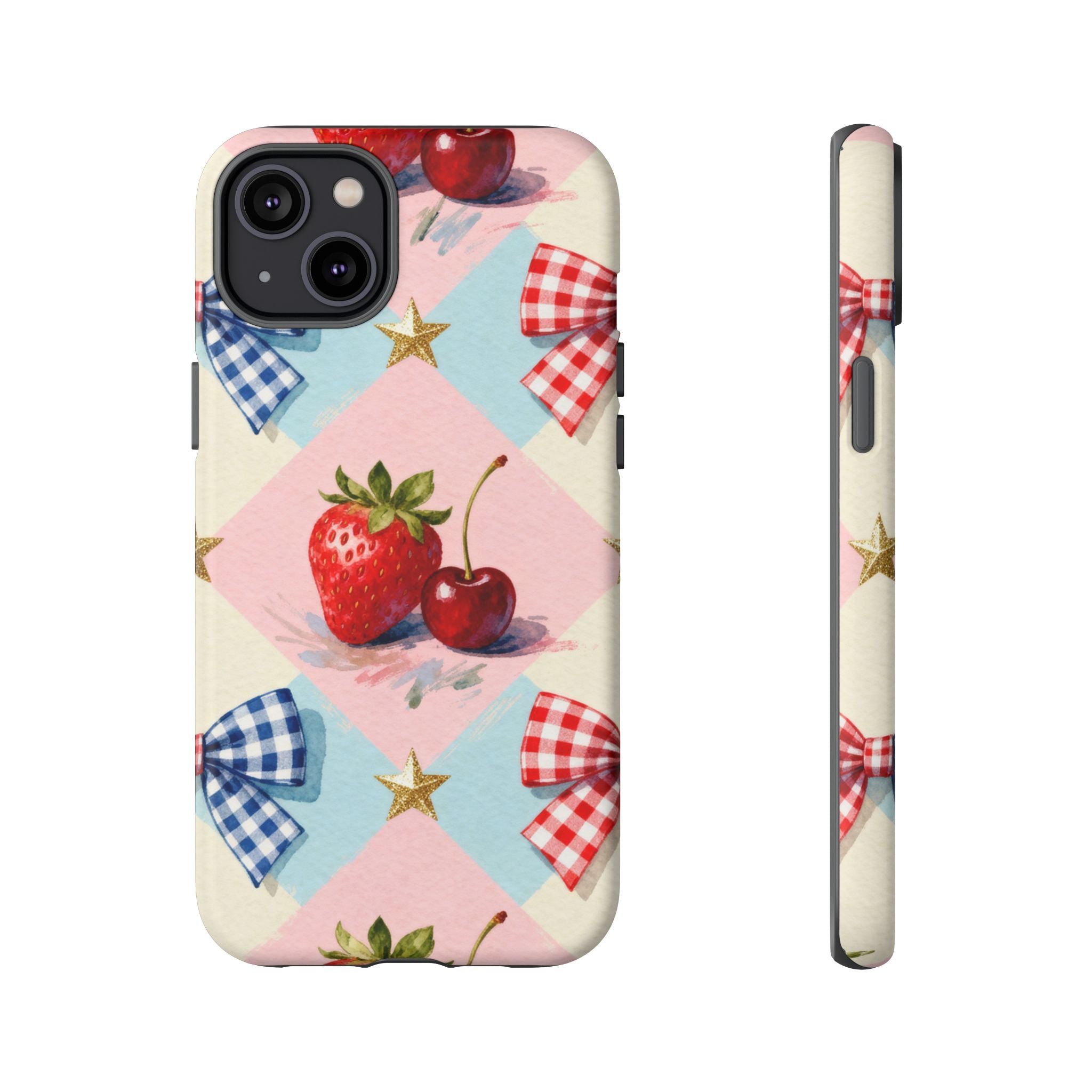 Americana Coquette Cherry Picnic Phone Case Printify