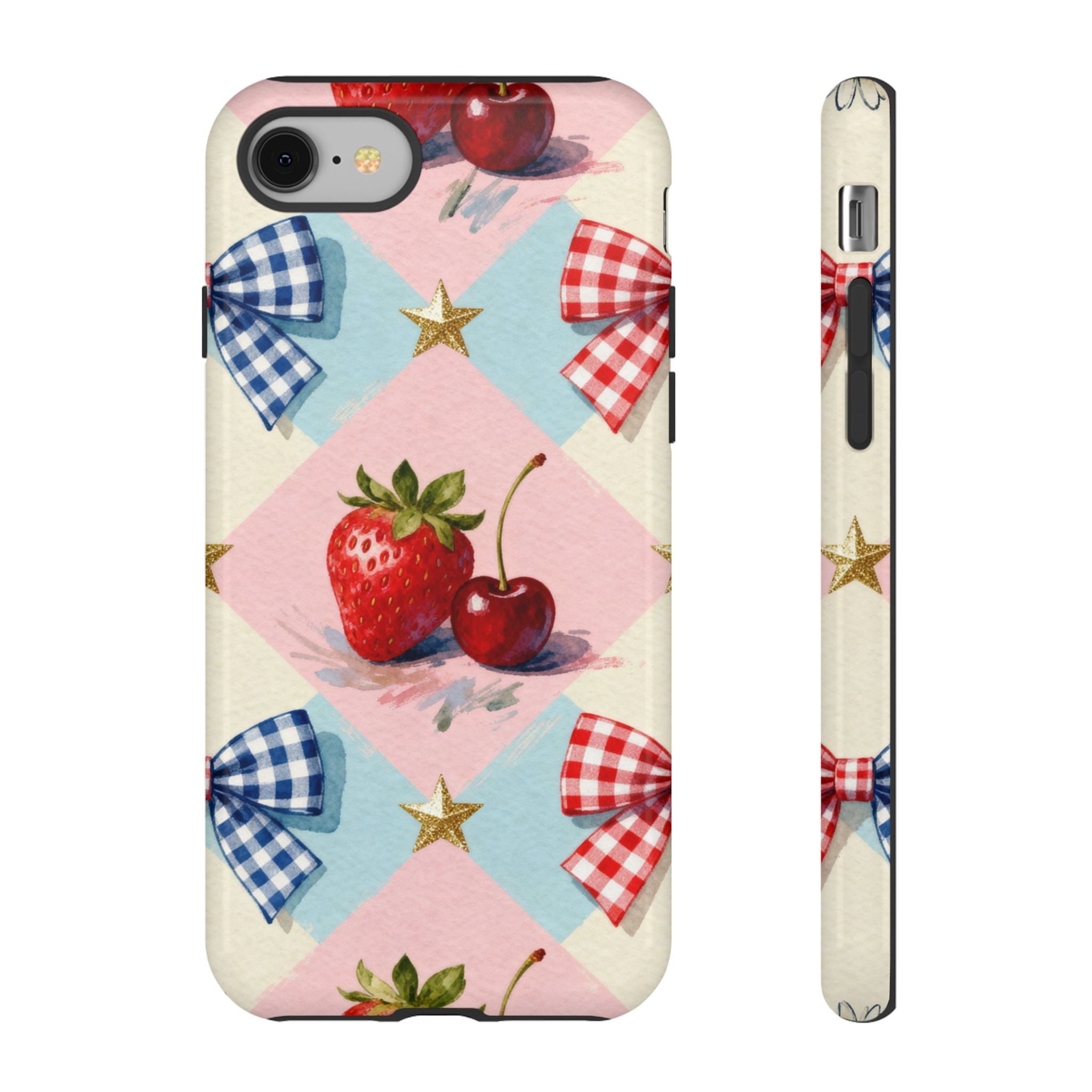 Americana Coquette Cherry Picnic Phone Case Printify