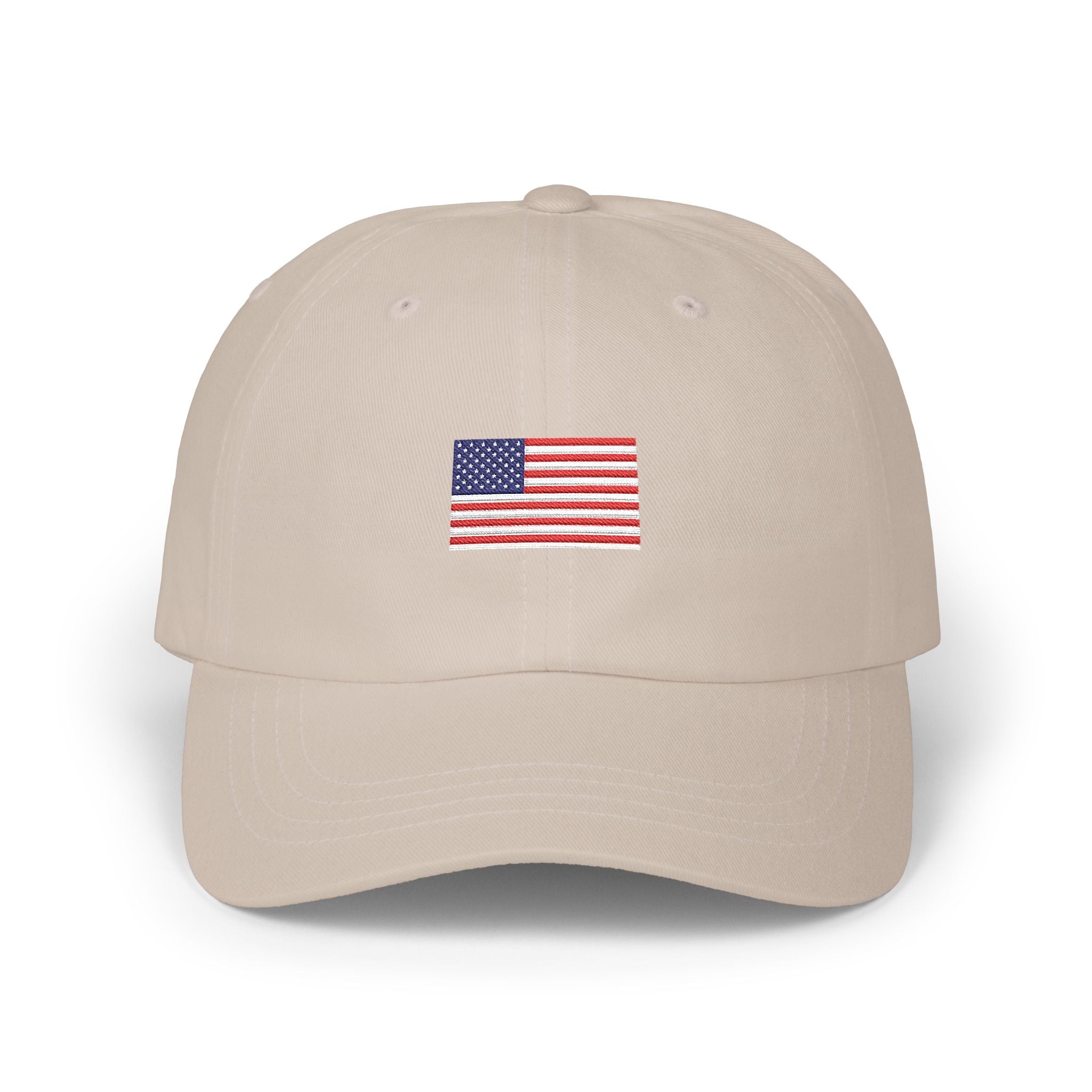 Embroidered American Flag Dad Cap — Classic Patriotic Baseball Hat Printify