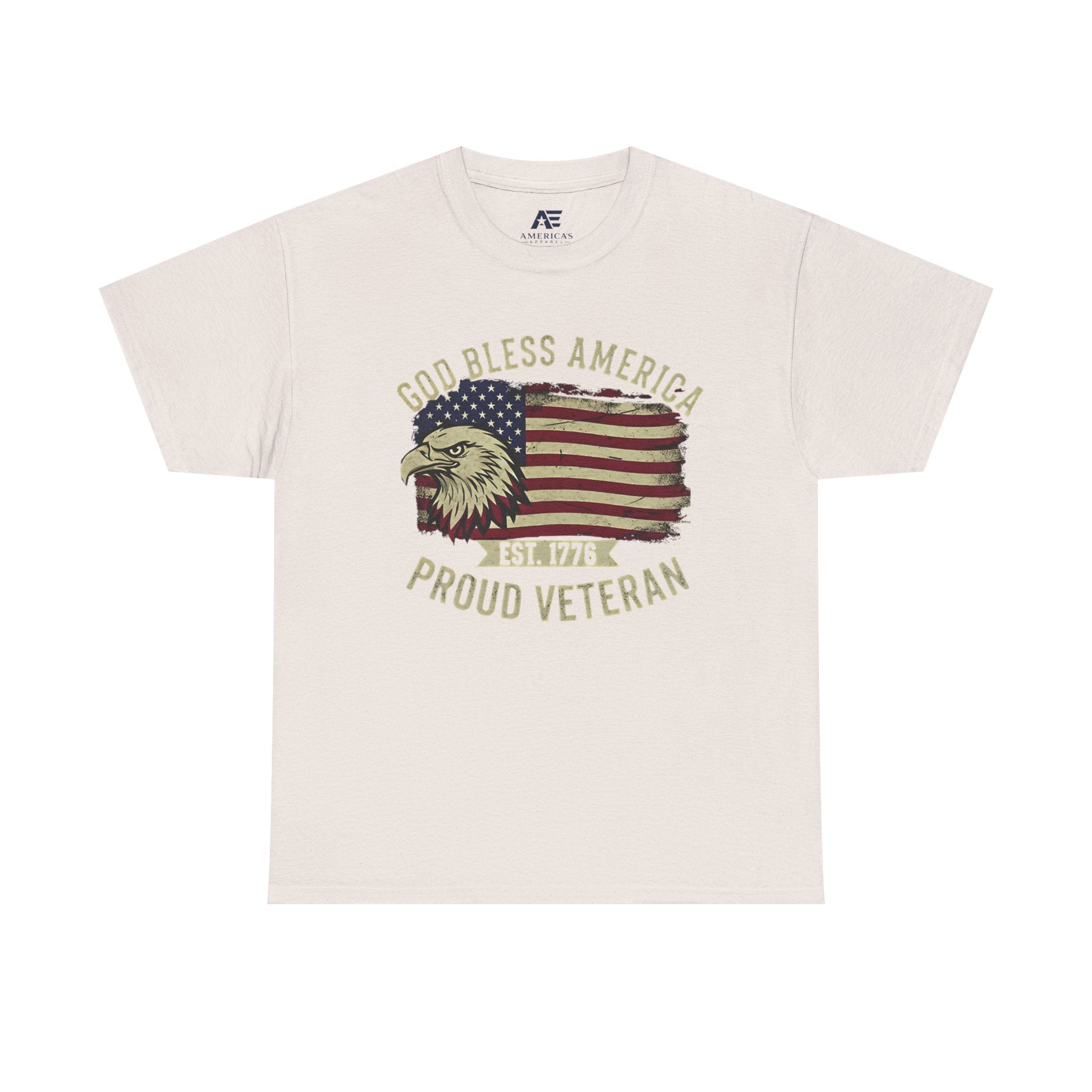 God Bless America Veterans Edition Patriotic T-Shirt – Vintage Eagle Flag Tee