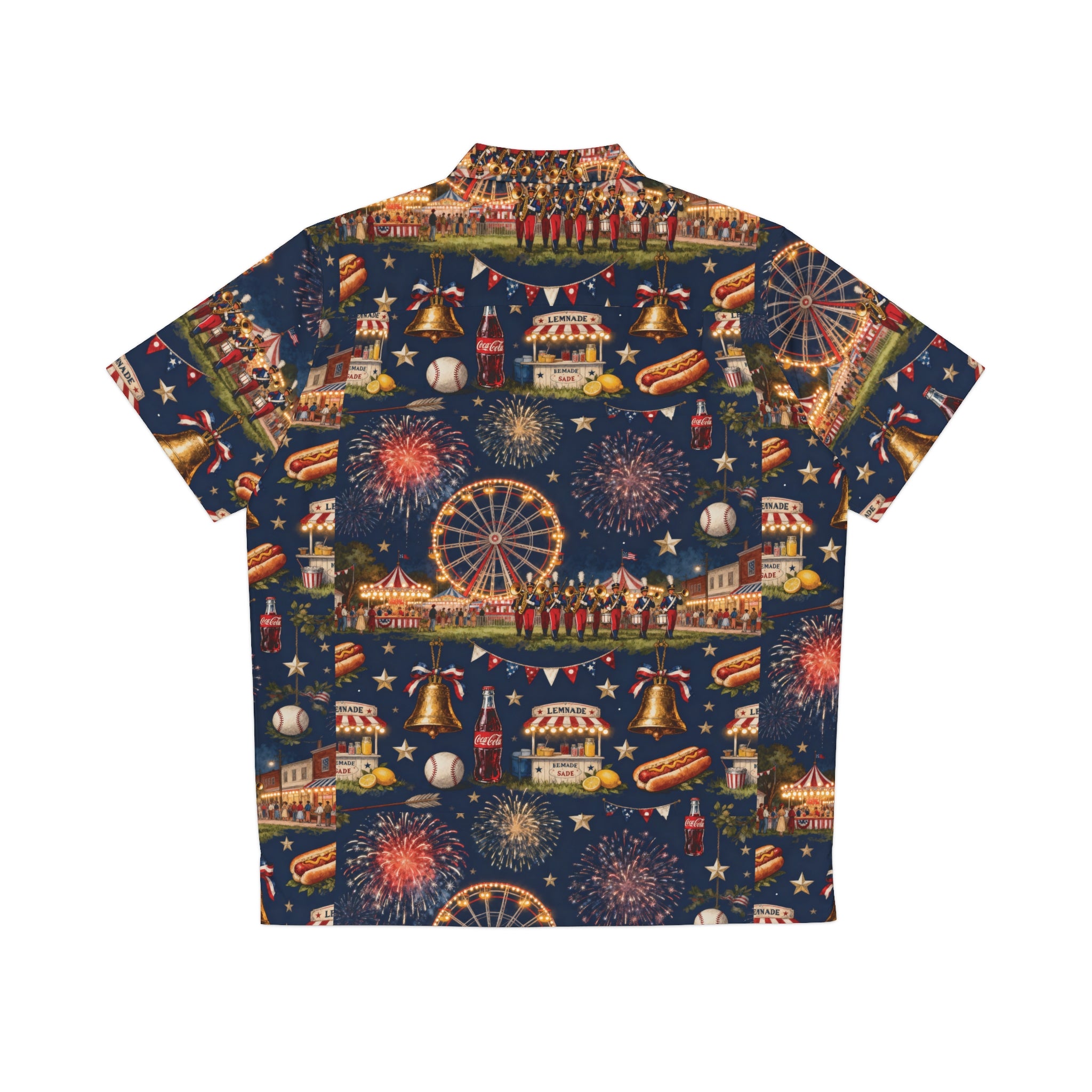 4th of July Men's Hawaiian Shirt – Patriotic Button-Up