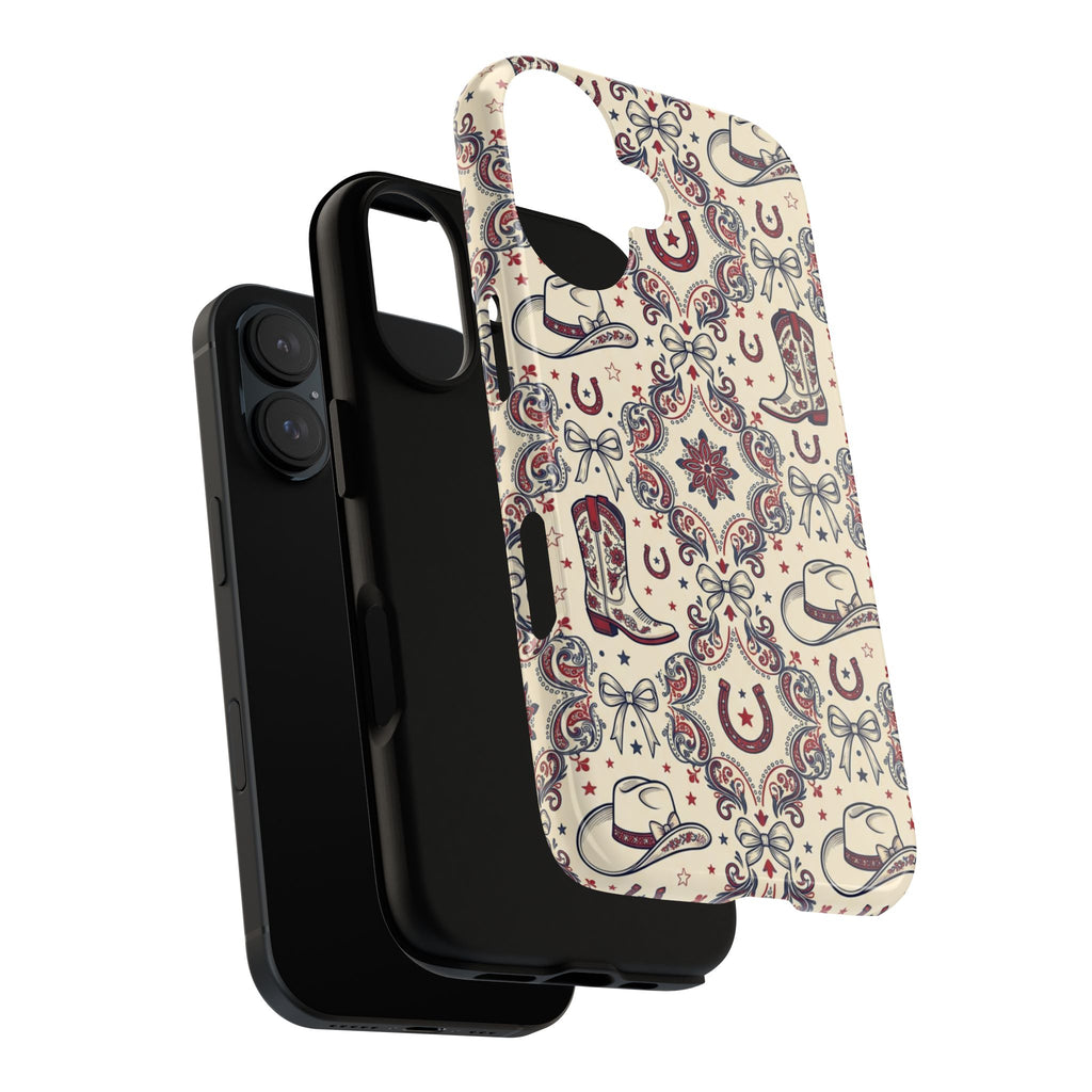 Americana Cowgirl Coquette Phone Case Printify