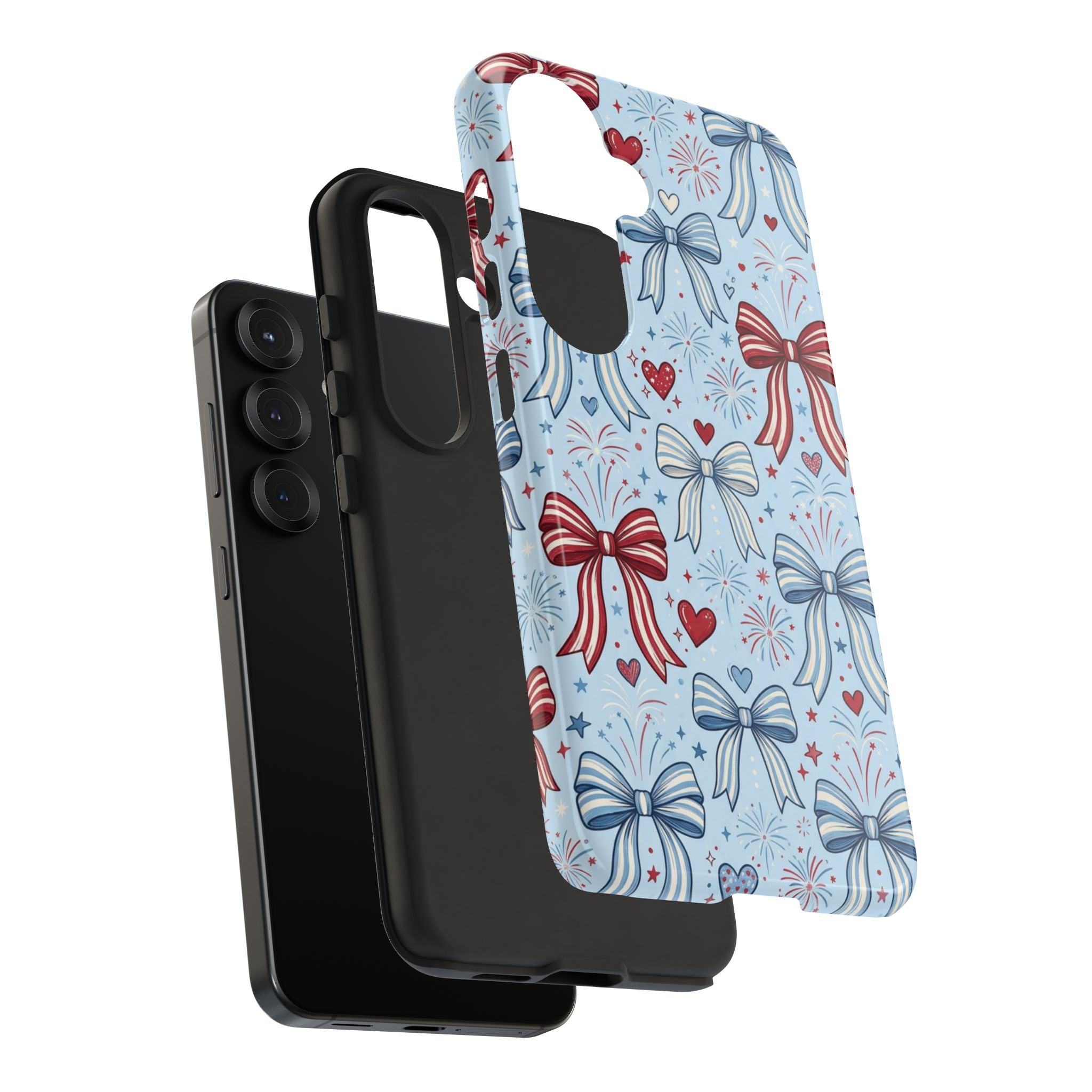 Patriotic Coquette Bows & Fireworks Phone Case Printify