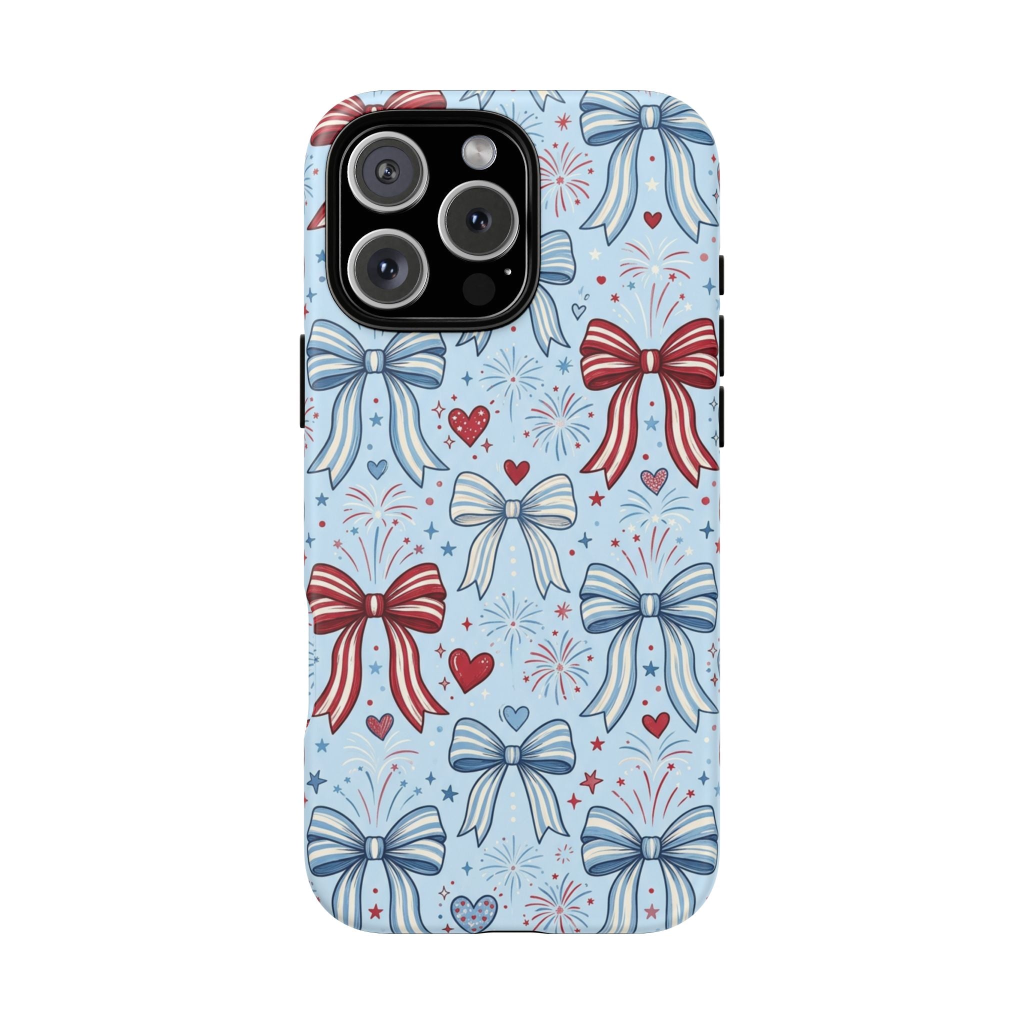 Patriotic Coquette Bows & Fireworks Phone Case Printify