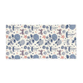Coastal Americana Beach Towel – Patriotic Seashell & Hydrangea Print Printify