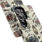 Patriotic Outdoors Phone Case – Bass Fishing & Vintage Americana Case Printify