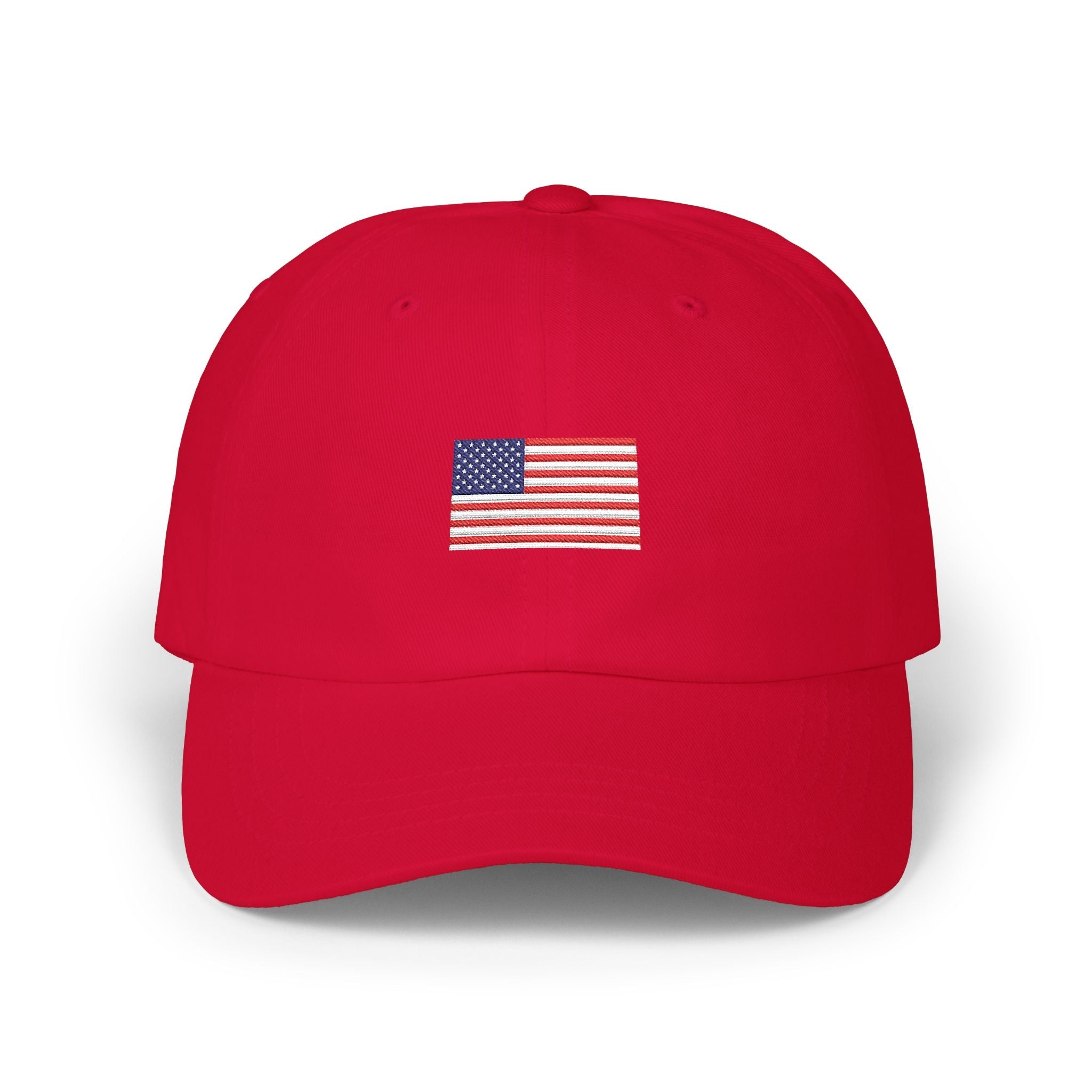 Embroidered American Flag Dad Cap — Classic Patriotic Baseball Hat Printify