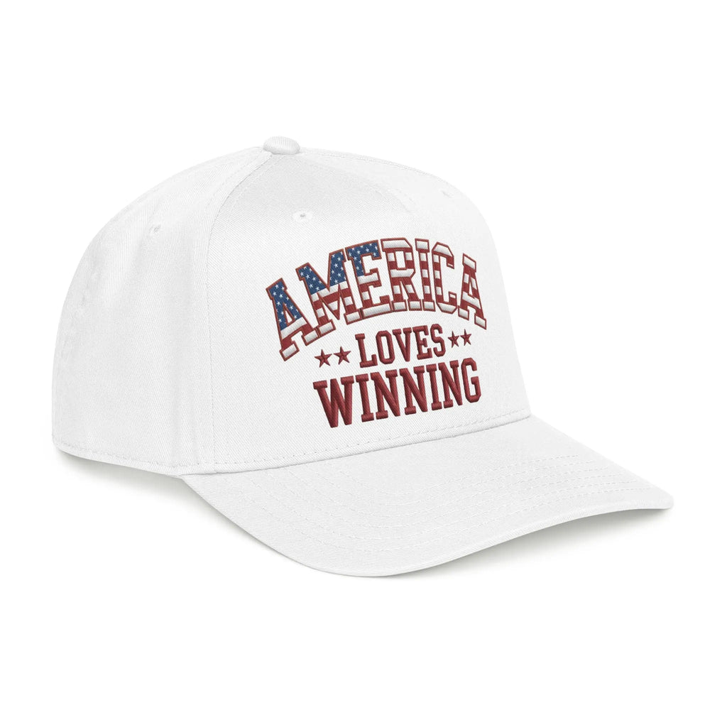America Loves Winning Patriotic Hat – American Flag Cap