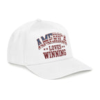 America Loves Winning Patriotic Hat – American Flag Cap
