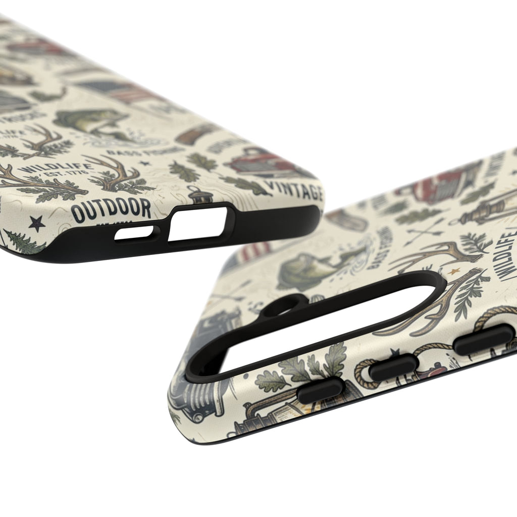 Patriotic Outdoors Phone Case – Bass Fishing & Vintage Americana Case Printify