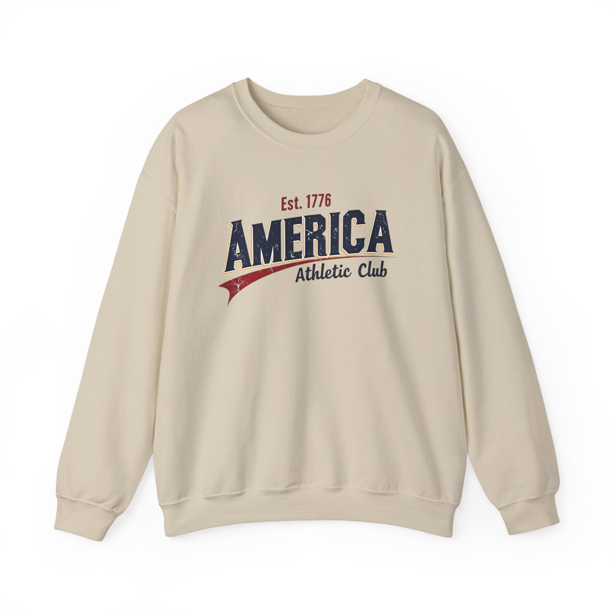 America Athletic Club Heritage Crewneck – Vintage Americana Sweatshirt Printify