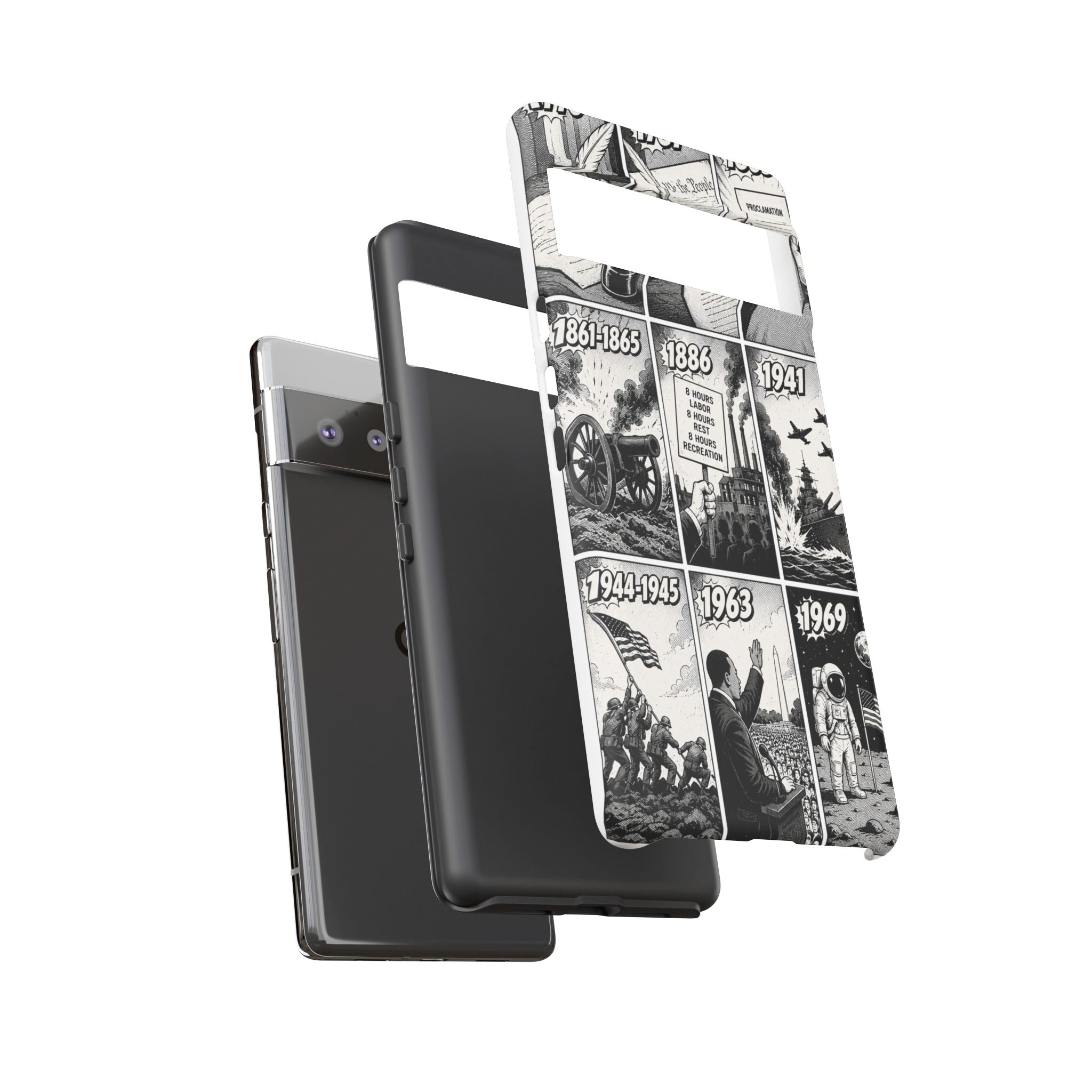 America Through the Ages Comic History Phone Case Printify