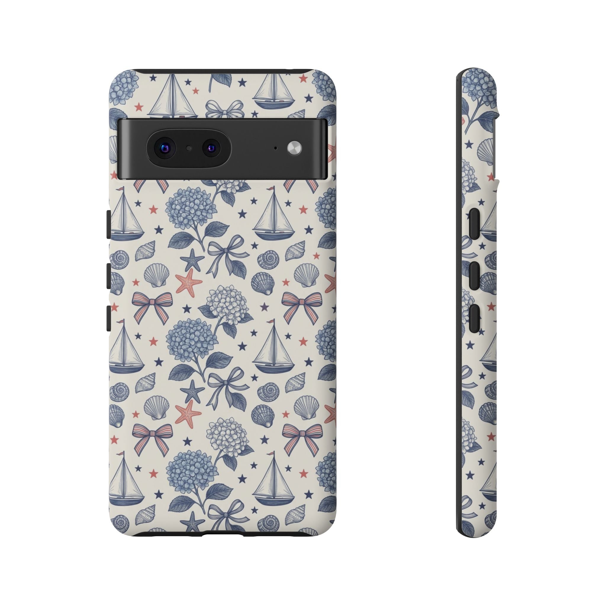 Coastal Americana Hydrangea Phone Case Printify