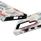 Patriotic Coquette Bows Phone Case – Americana Ribbon & Fireworks Design Printify