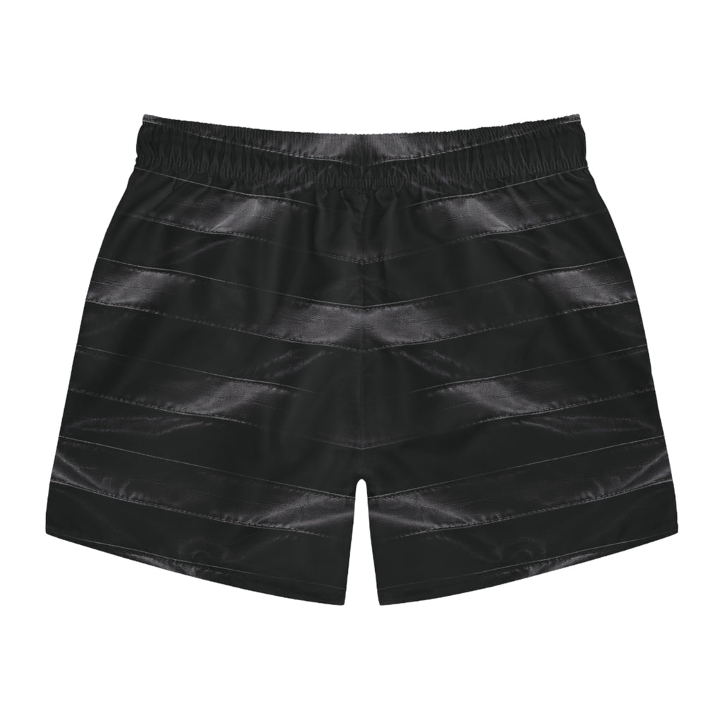 All-Black American Flag Swim Trunks — Patriotic Men's Swimwear