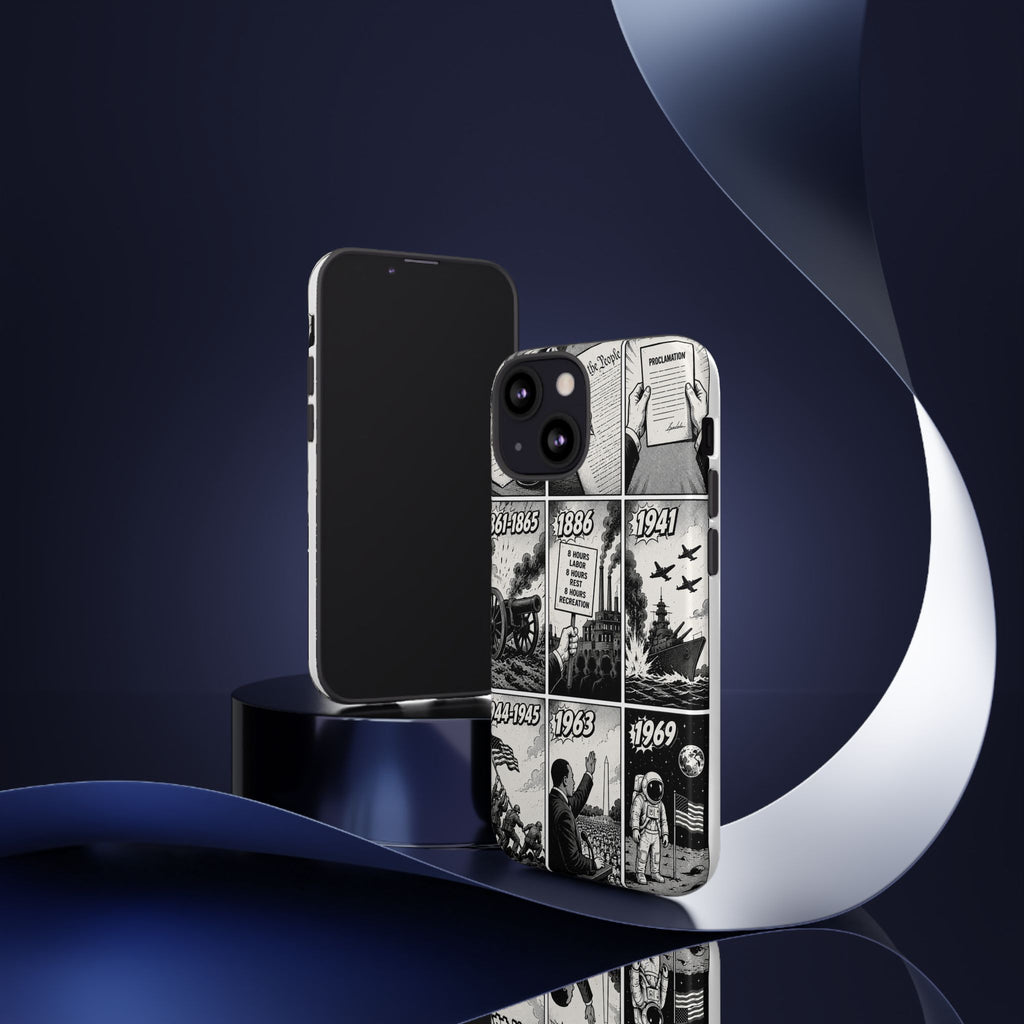 America Through the Ages Comic History Phone Case Printify