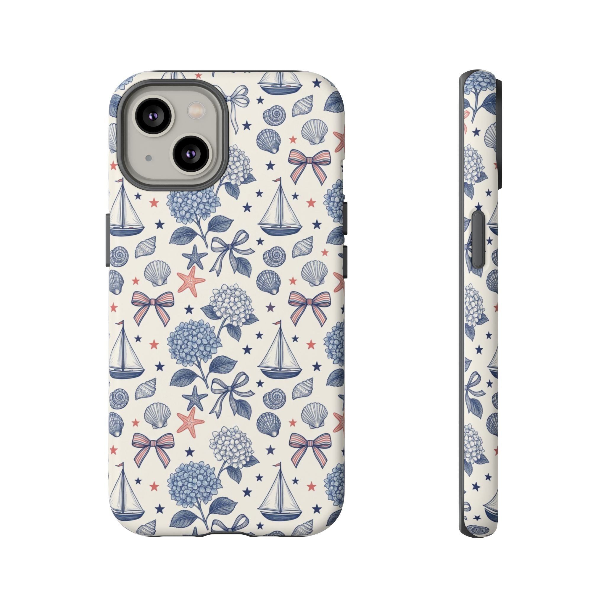 Coastal Americana Hydrangea Phone Case Printify