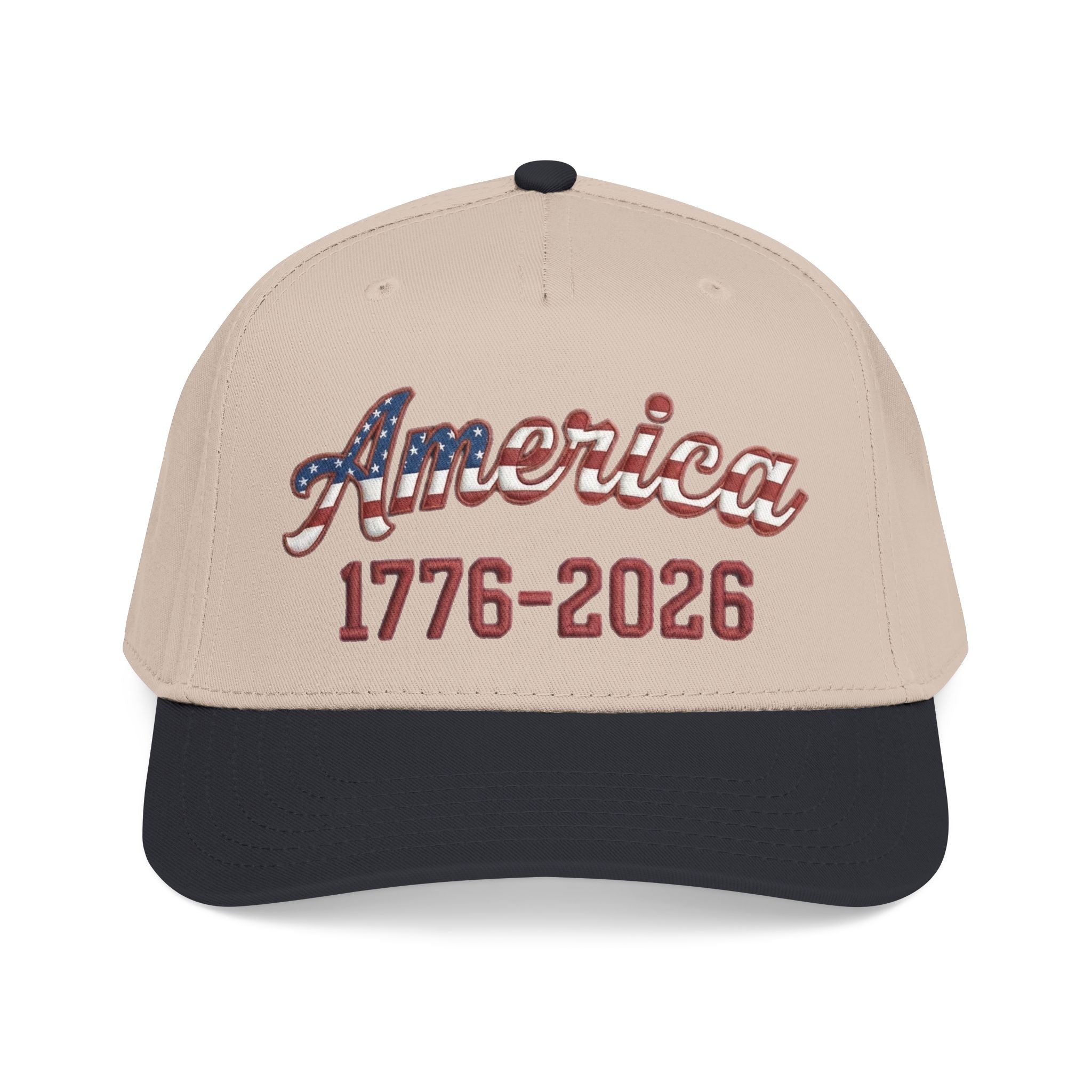 "America 1776–2026" Patriotic Baseball Cap – American Heritage Snapback Hat (Light Colors)