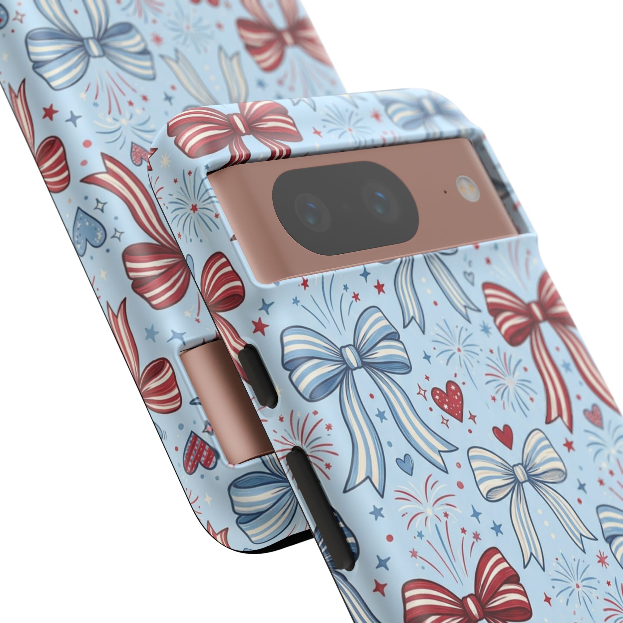 Patriotic Coquette Bows & Fireworks Phone Case Printify