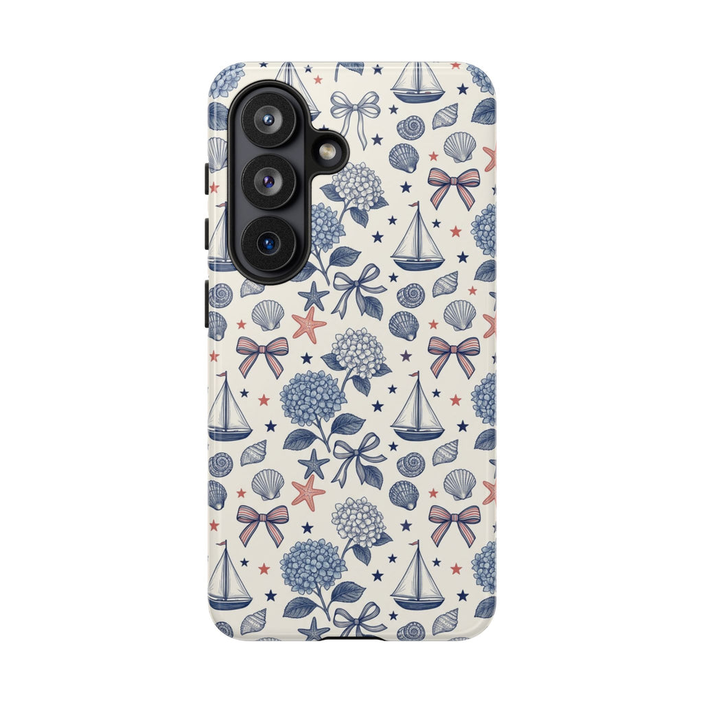 Coastal Americana Hydrangea Phone Case Printify