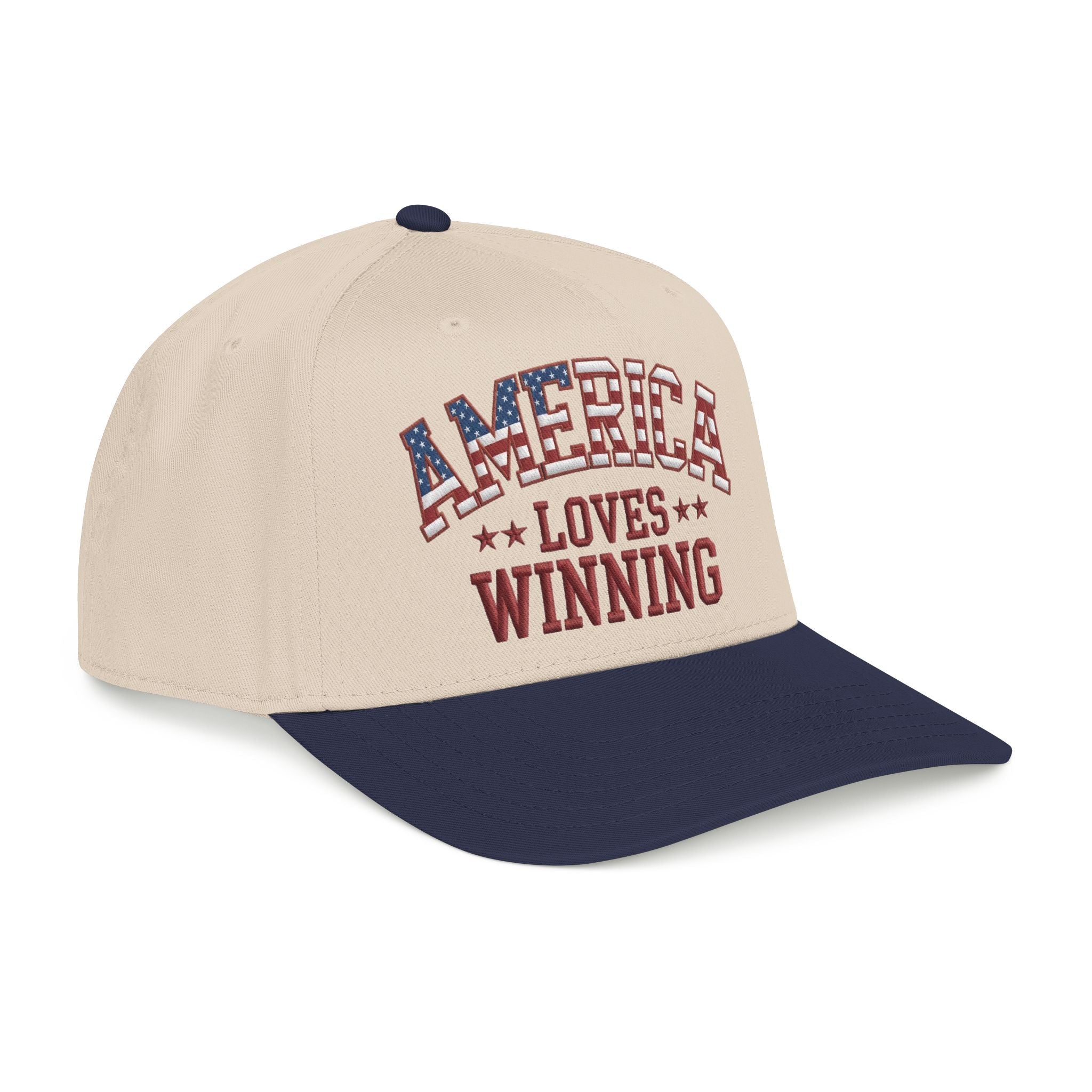 America Loves Winning Patriotic Hat – American Flag Cap
