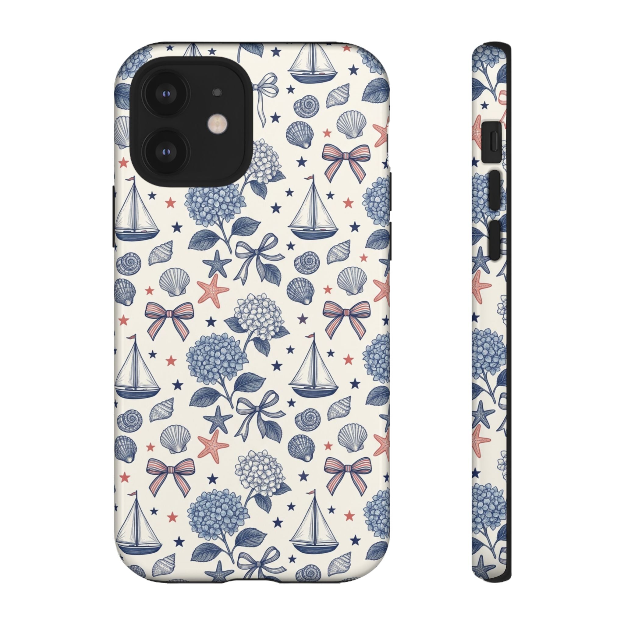 Coastal Americana Hydrangea Phone Case Printify