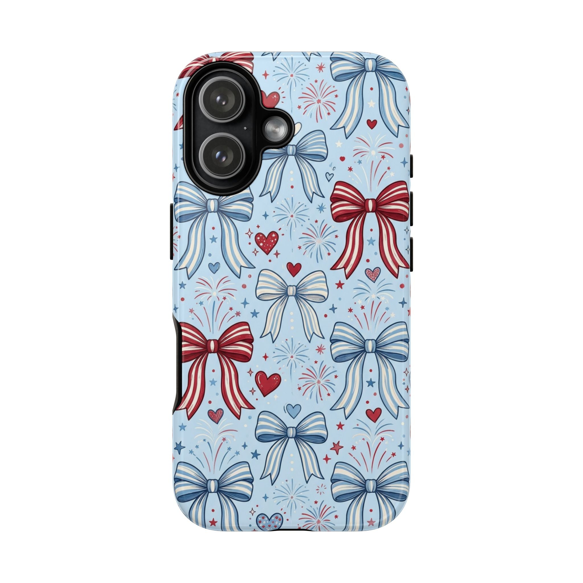 Patriotic Coquette Bows & Fireworks Phone Case Printify