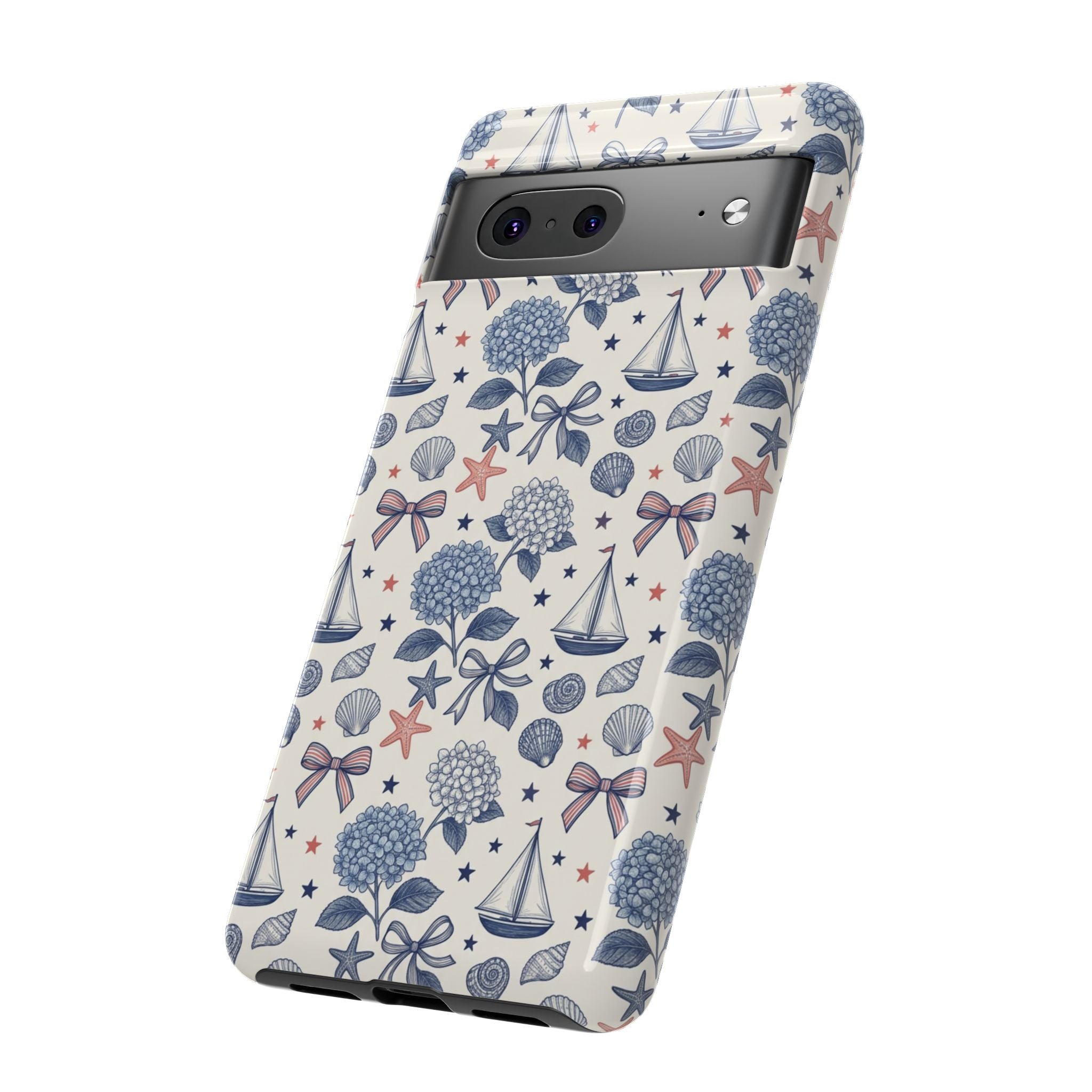 Coastal Americana Hydrangea Phone Case Printify