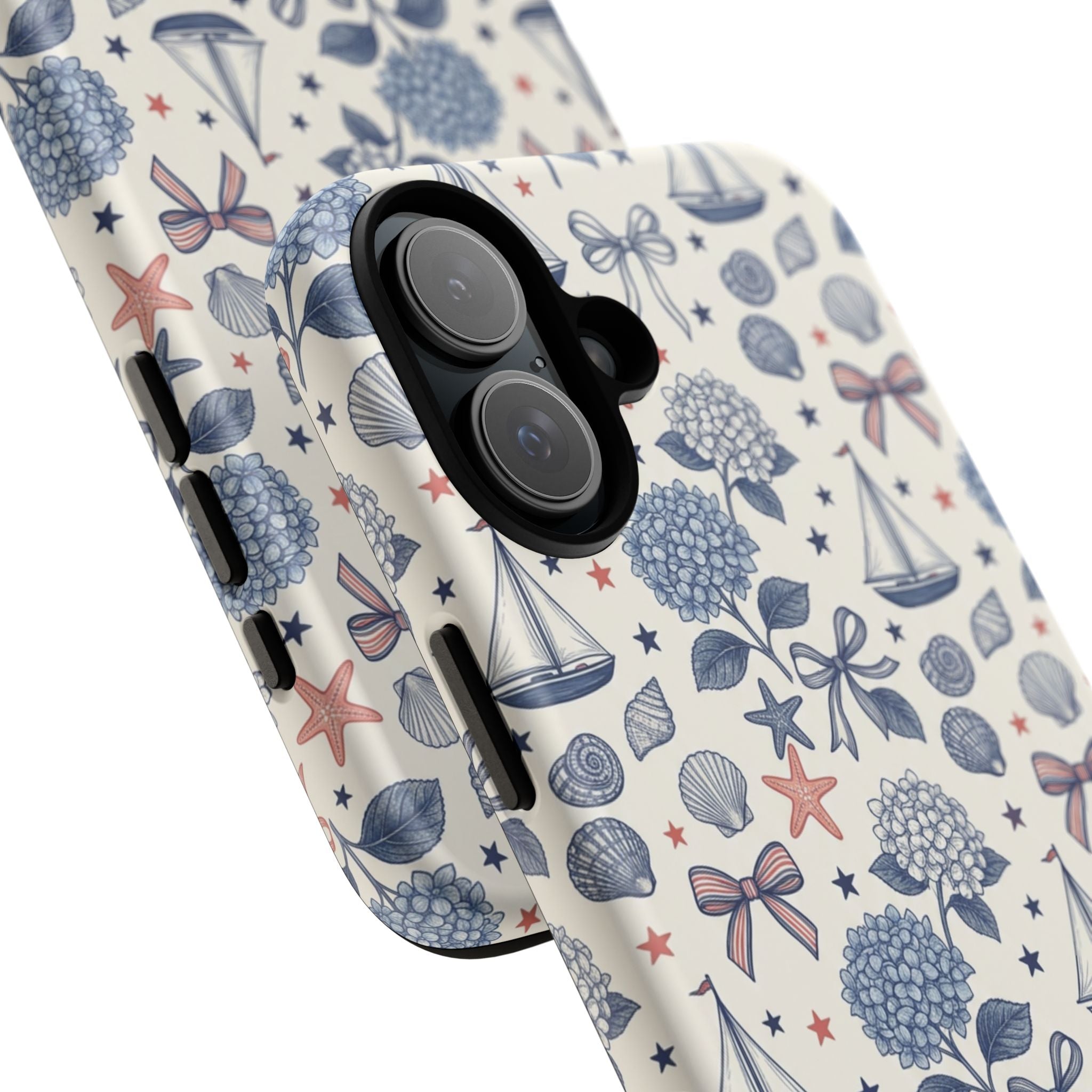 Coastal Americana Hydrangea Phone Case Printify