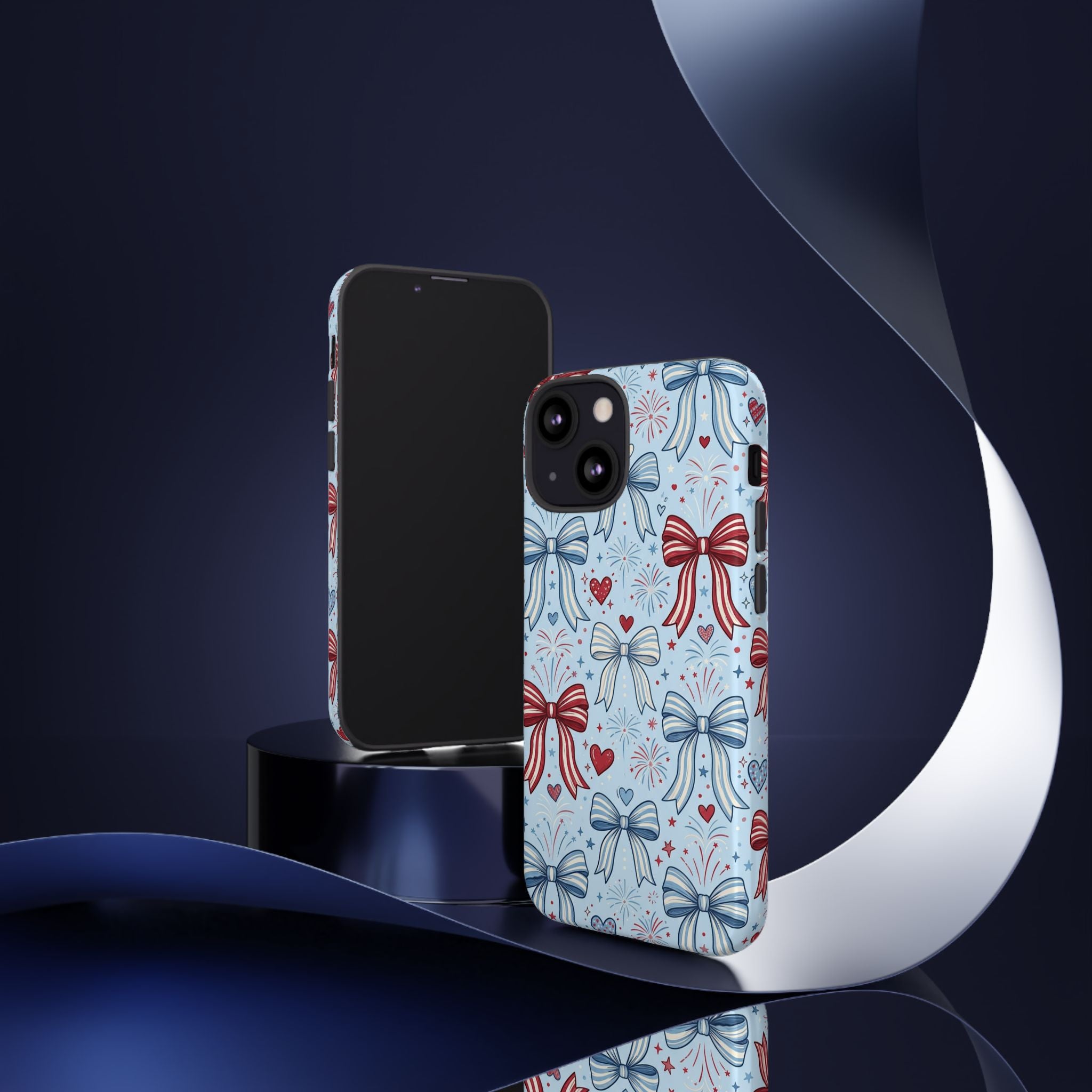 Patriotic Coquette Bows & Fireworks Phone Case Printify