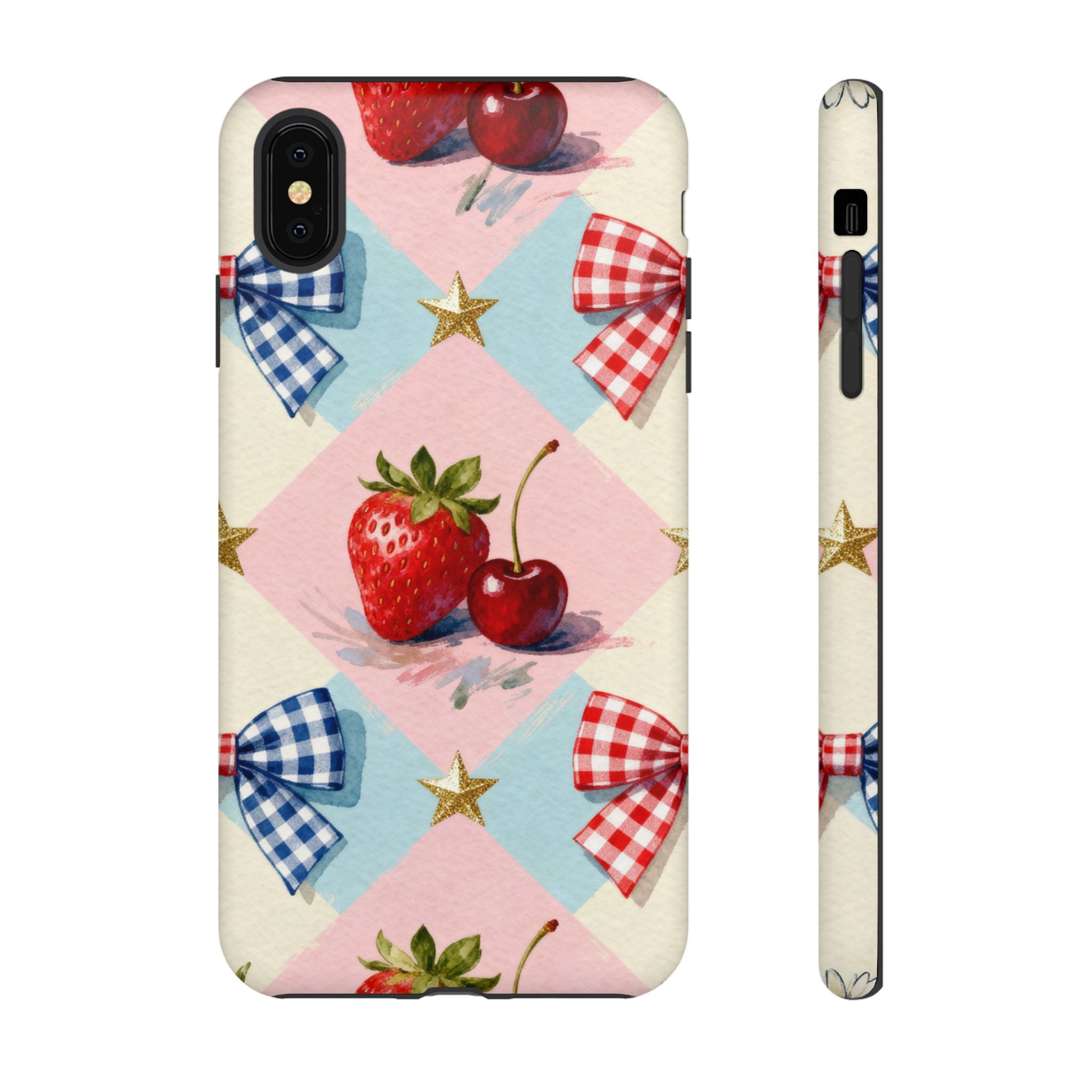 Americana Coquette Cherry Picnic Phone Case Printify