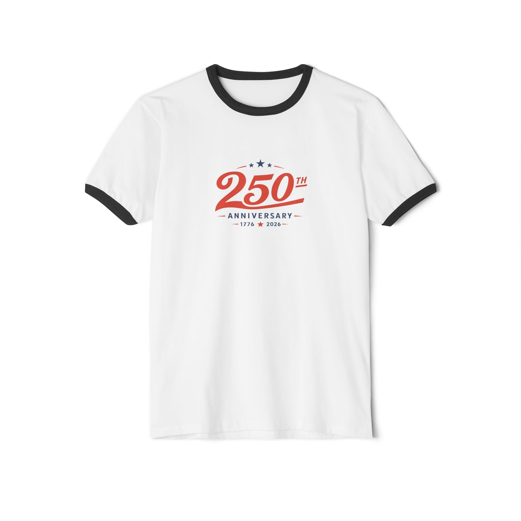 250th Anniversary Ringer T-Shirt — Retro Commemorative Tee Printify
