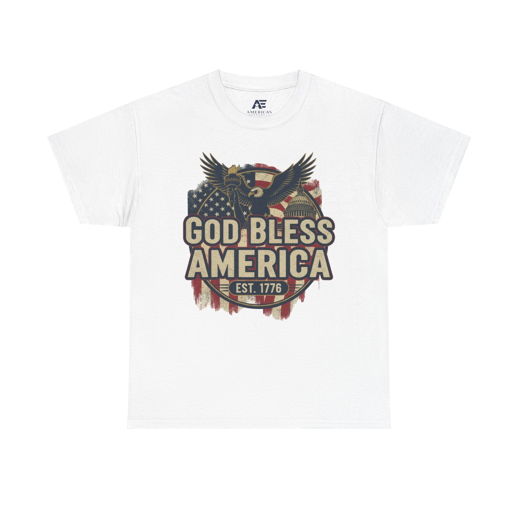 God Bless America 1776 Patriotic T-Shirt – Vintage American Heritage Tee