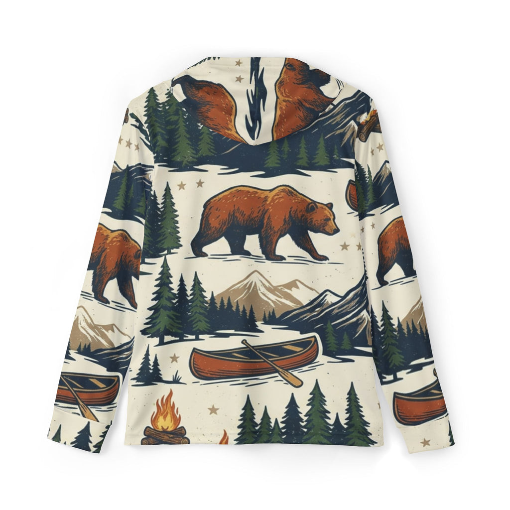 Wilderness Adventure Performance Hoodie – Rustic Outdoors Hooded Sun Shirt Printify