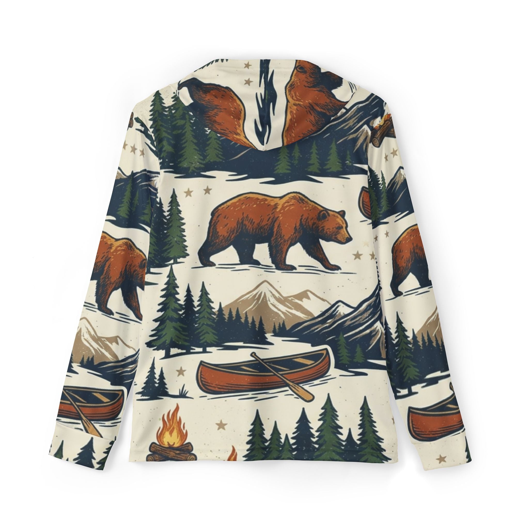 Wilderness Adventure Performance Hoodie – Rustic Outdoors Hooded Sun Shirt Printify