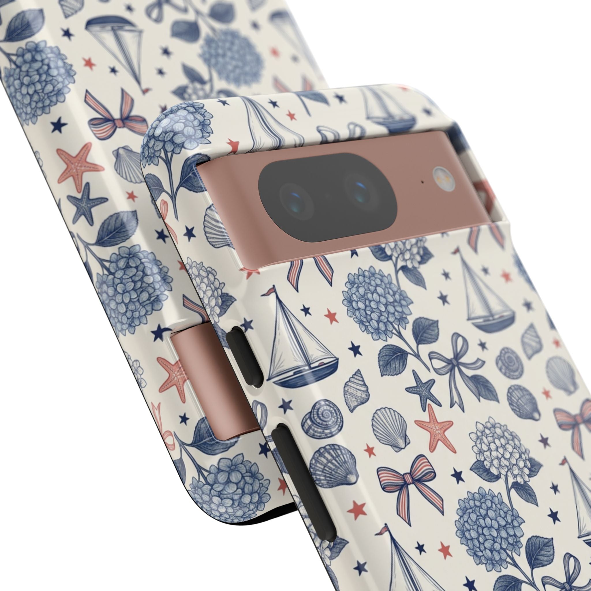 Coastal Americana Hydrangea Phone Case Printify