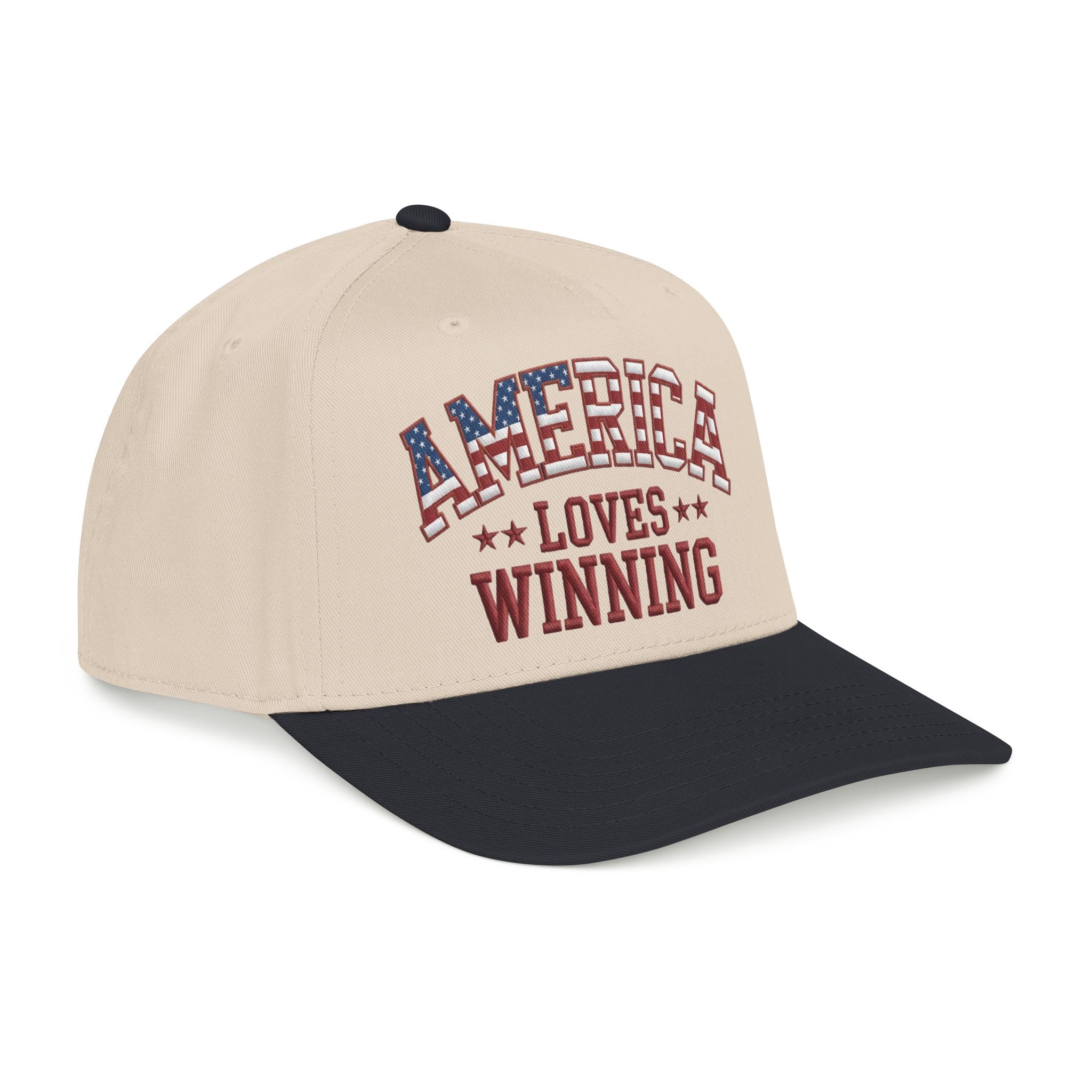America Loves Winning Patriotic Hat – American Flag Cap