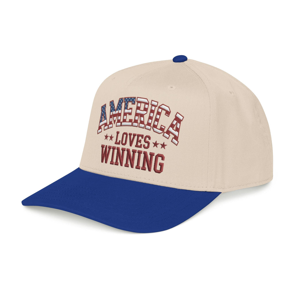 America Loves Winning Patriotic Hat – American Flag Cap