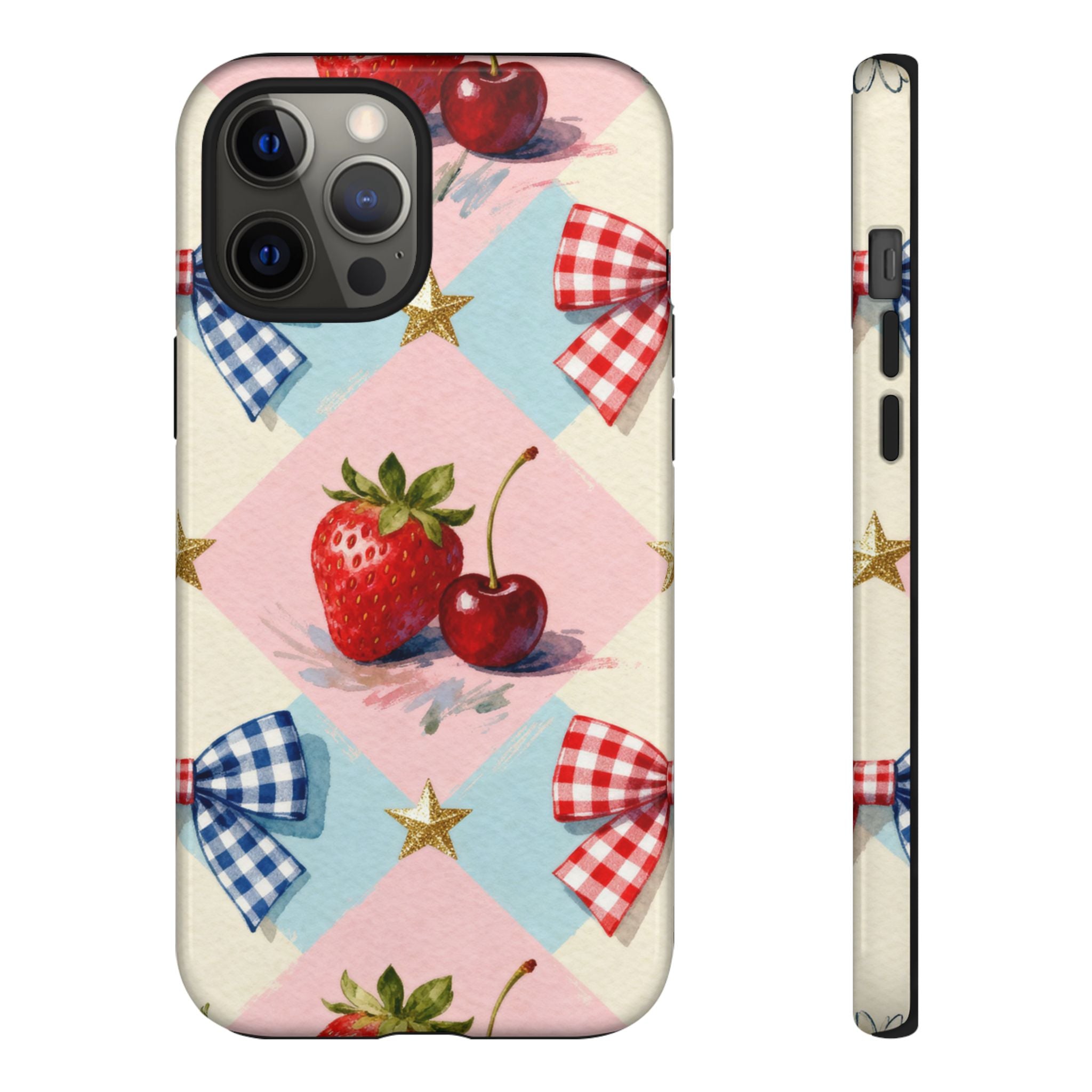 Americana Coquette Cherry Picnic Phone Case Printify