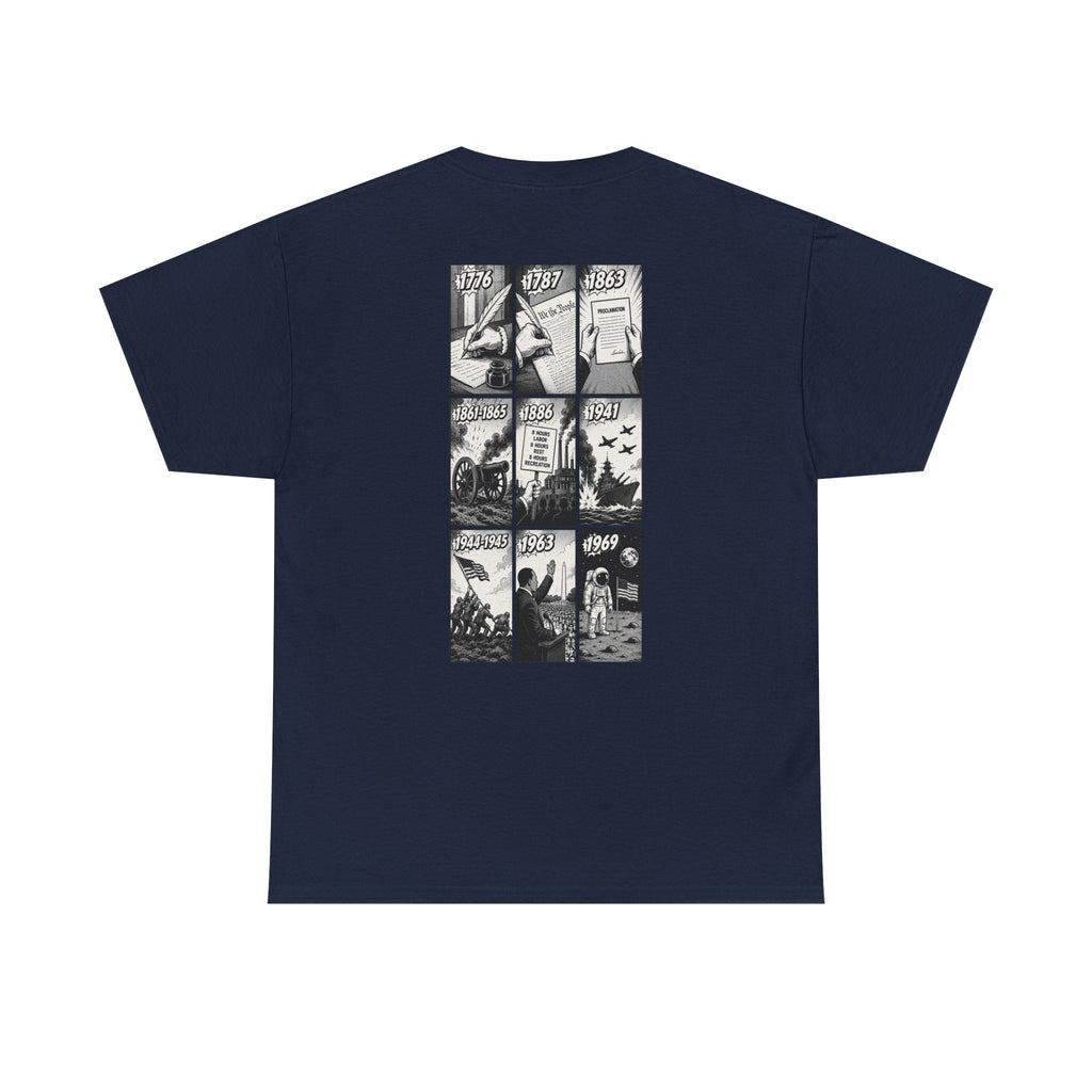 America Comic Book History T-Shirt Printify