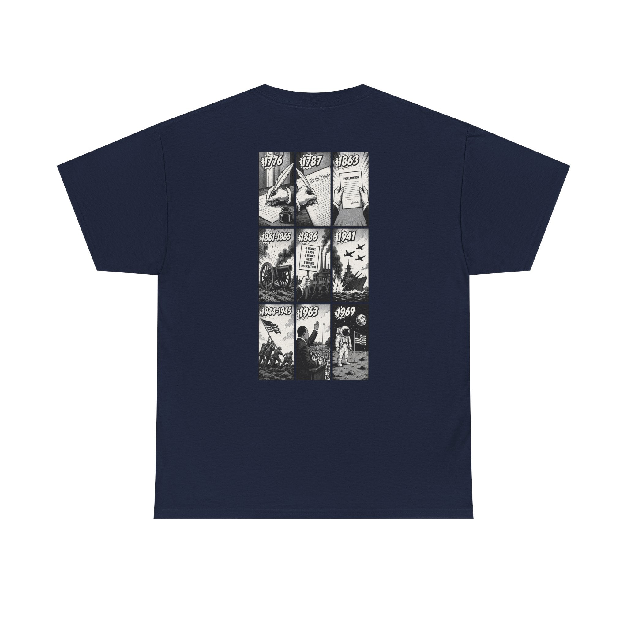 America Comic Book History T-Shirt Printify