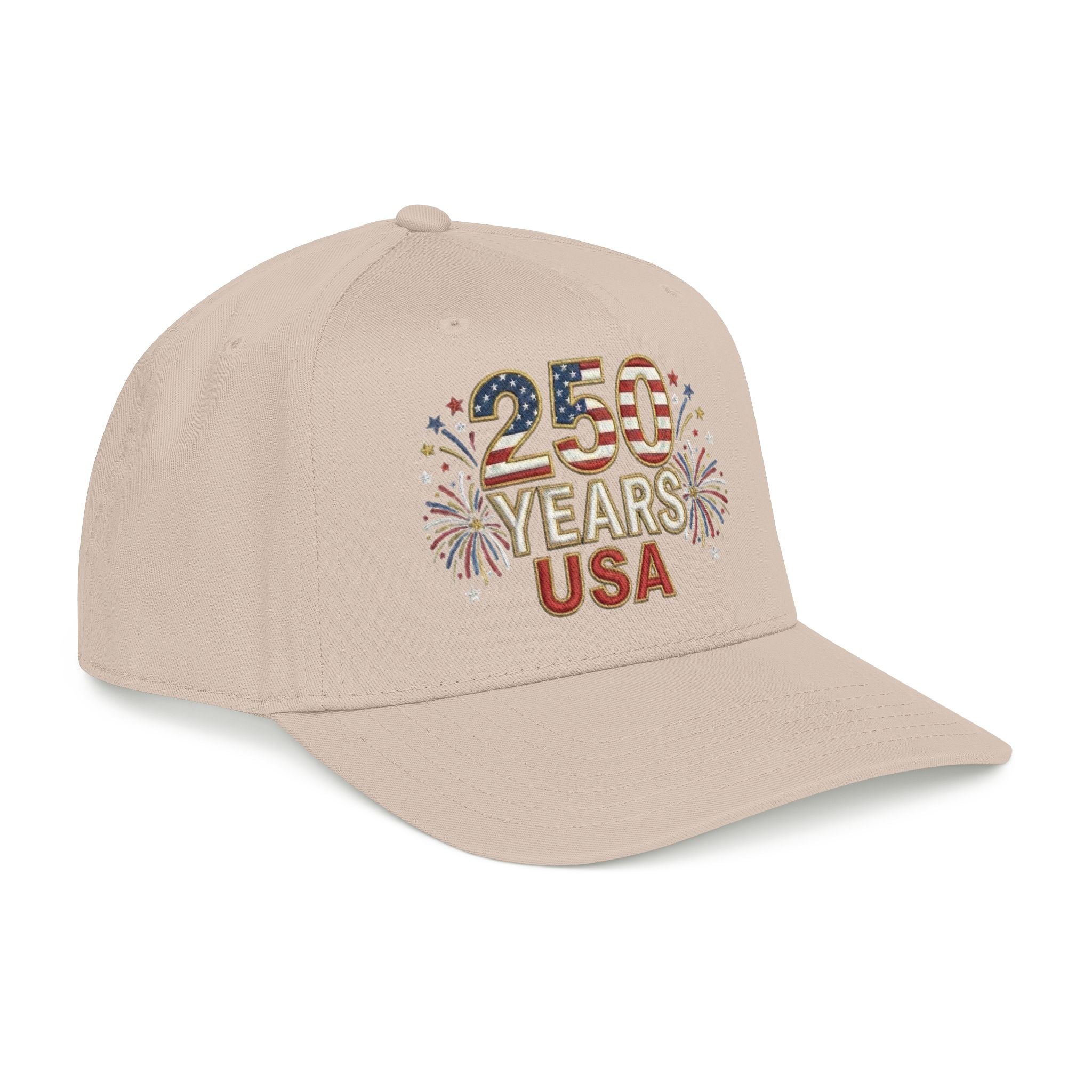 "250 YEARS" Patriotic Baseball Cap – America 250 Snapback Hat (Light Colors)