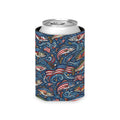 American Bass Can Cooler — Patriotic Fishing Beverage Cooler Printify