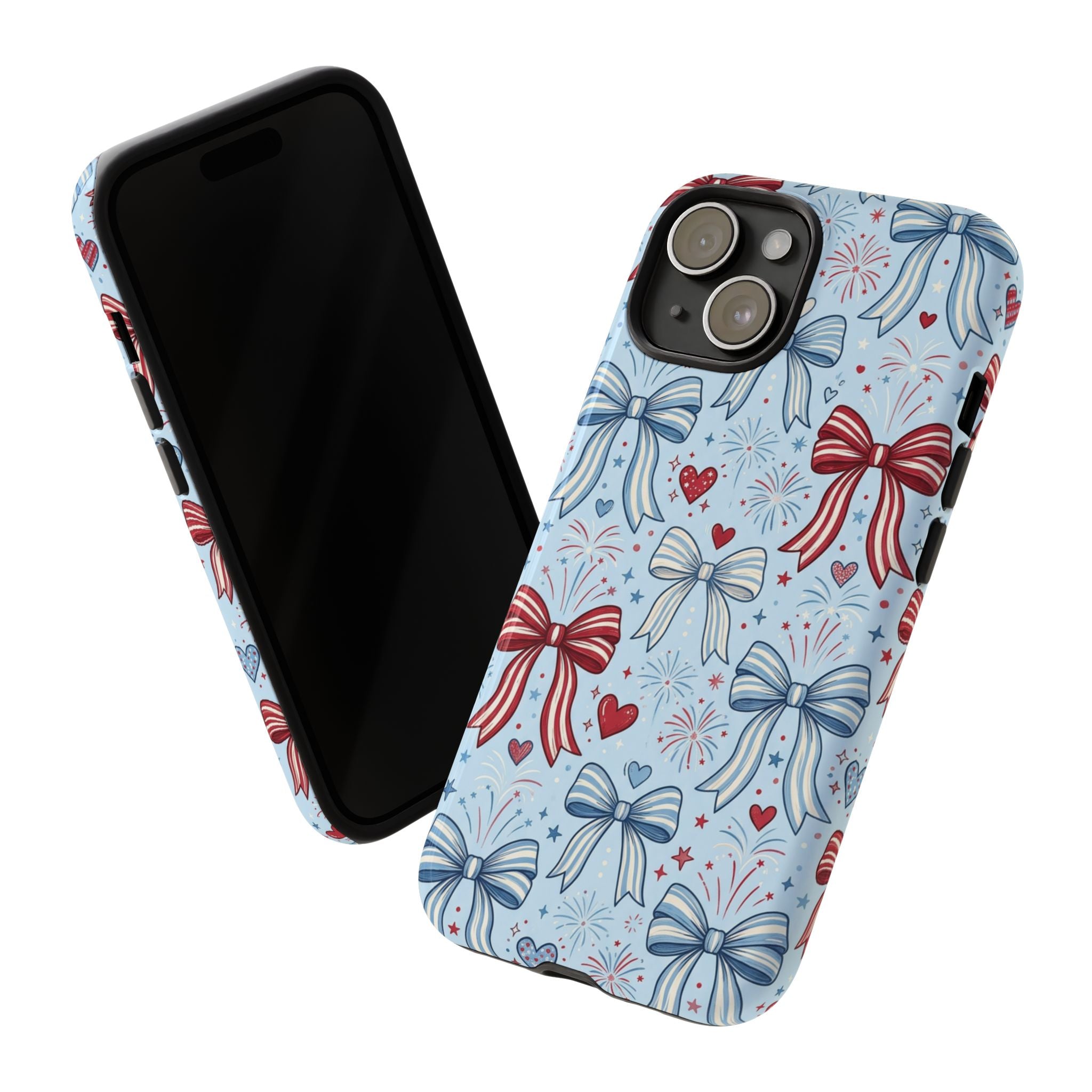 Patriotic Coquette Bows & Fireworks Phone Case Printify