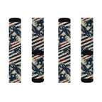 Freedom Eagle Crew Socks – Vintage Patriotic American Eagle Socks Printify