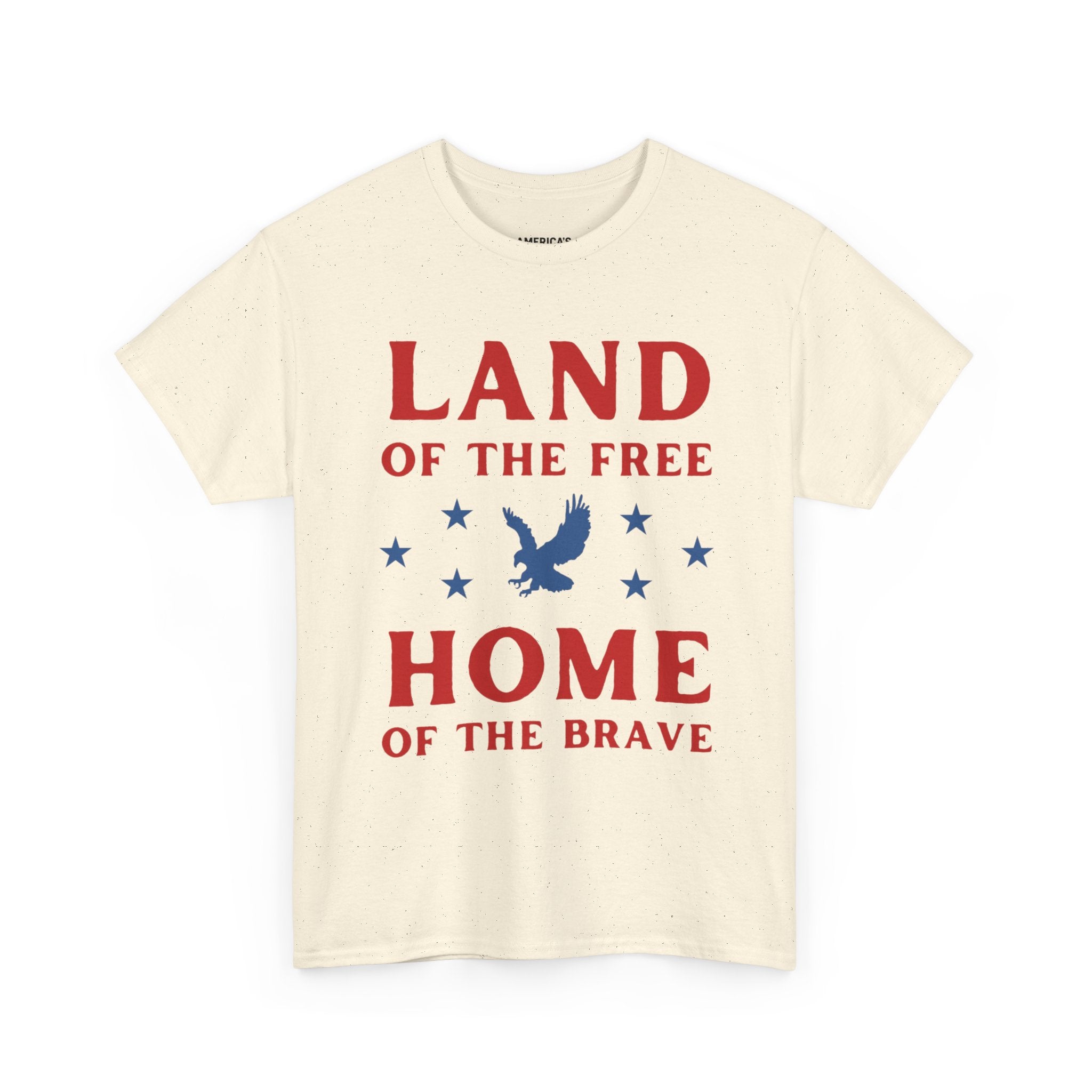 Land of the Free Home of the Brave Eagle Patriotic T-Shirt Printify