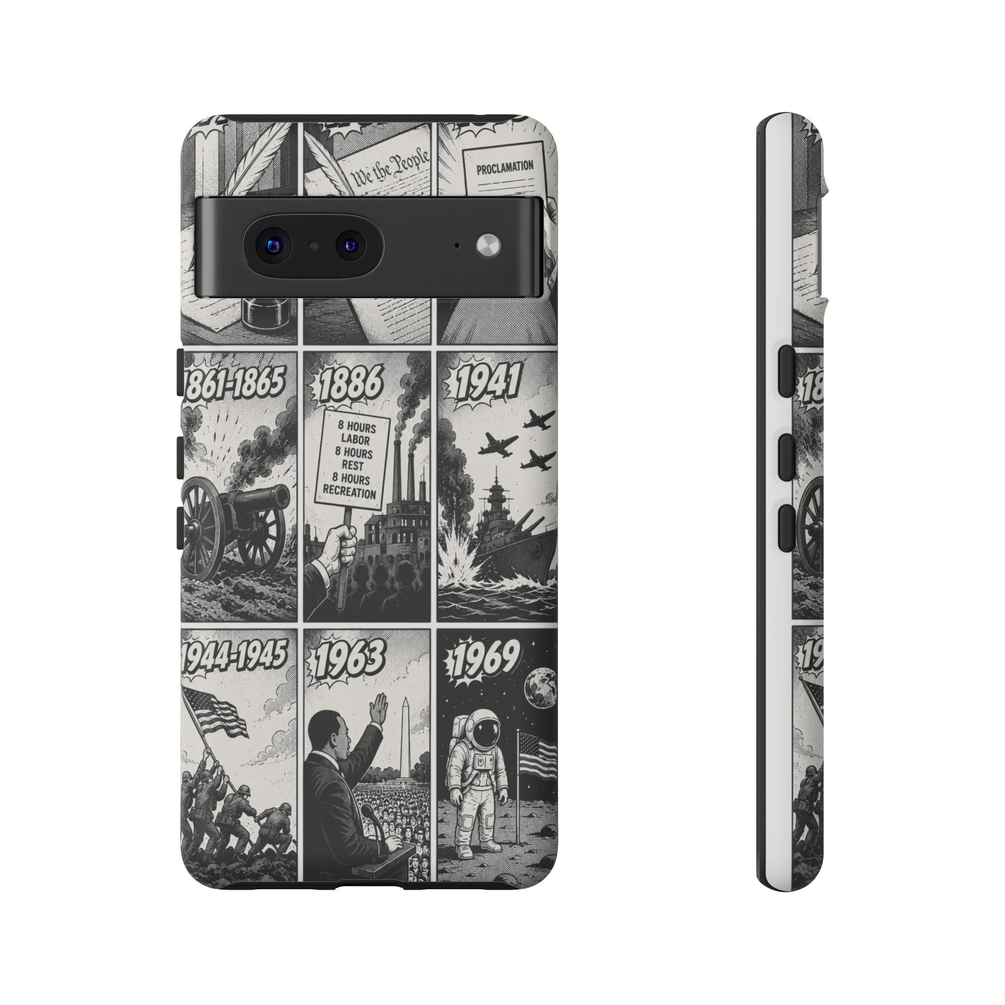 America Through the Ages Comic History Phone Case Printify
